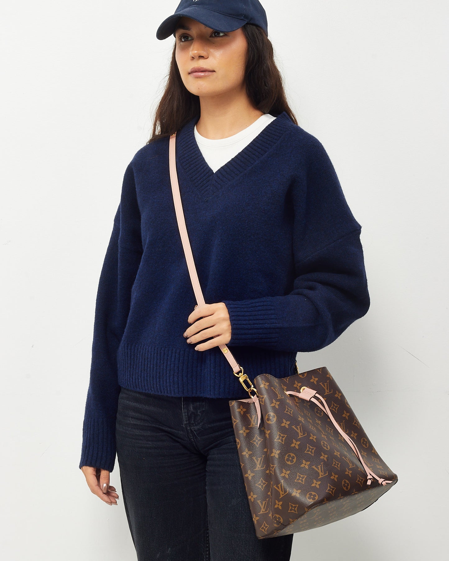 Louis Vuitton Pink and Monogram Canvas NéoNoé MM Bucket Bag