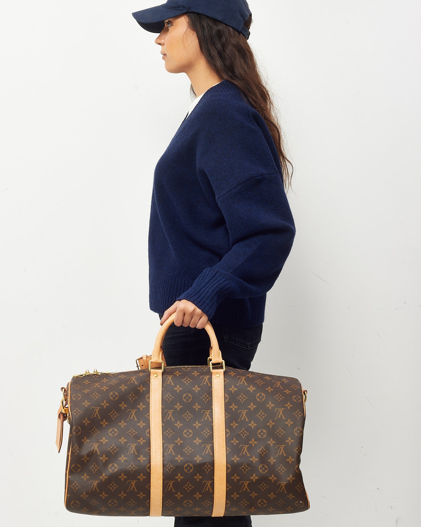 Louis Vuitton Monogram Canvas Keepall Bandoulière 50 Bag