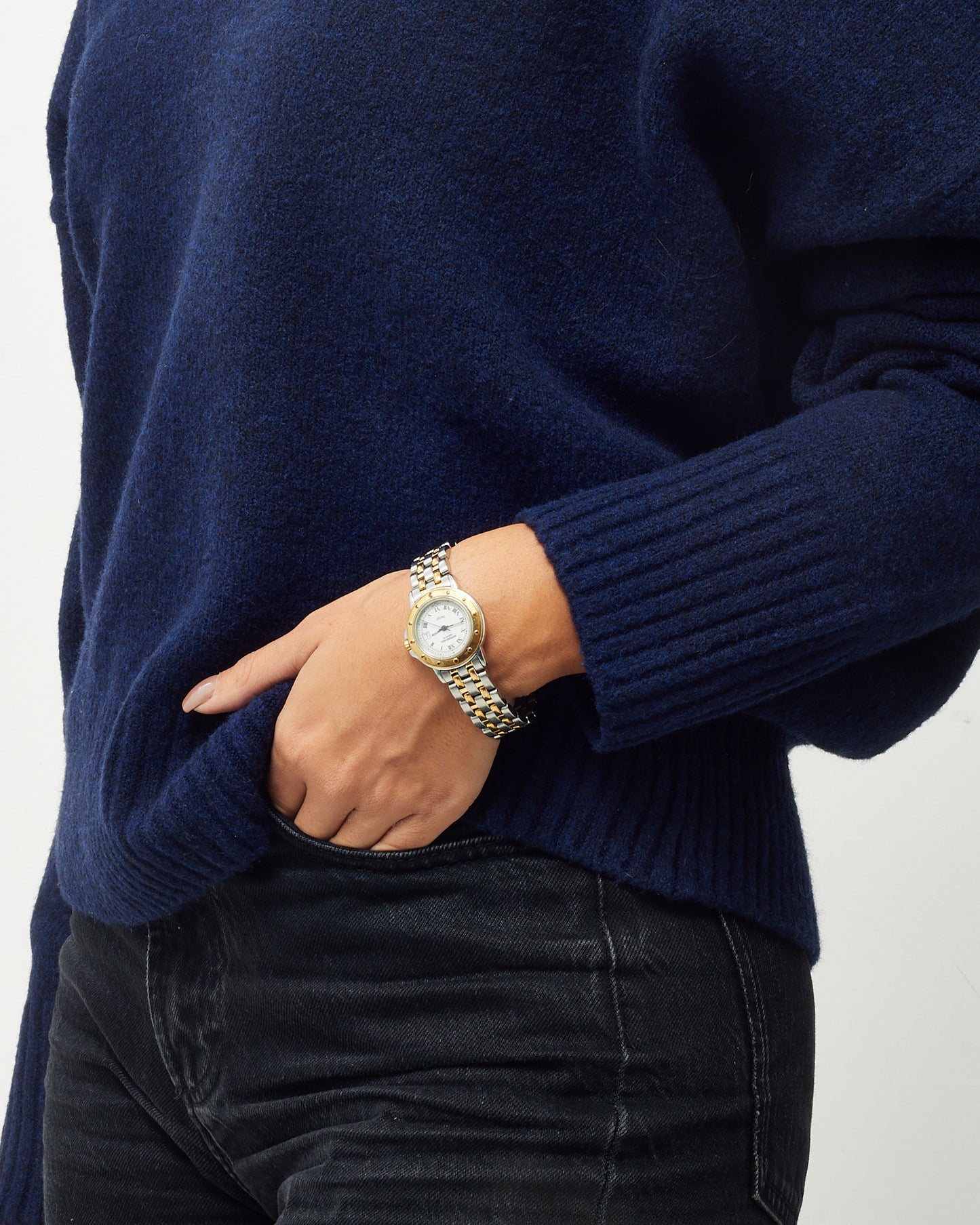 Raymond Weil Silver and Gold Stainless Steel Tango Watch 29mm