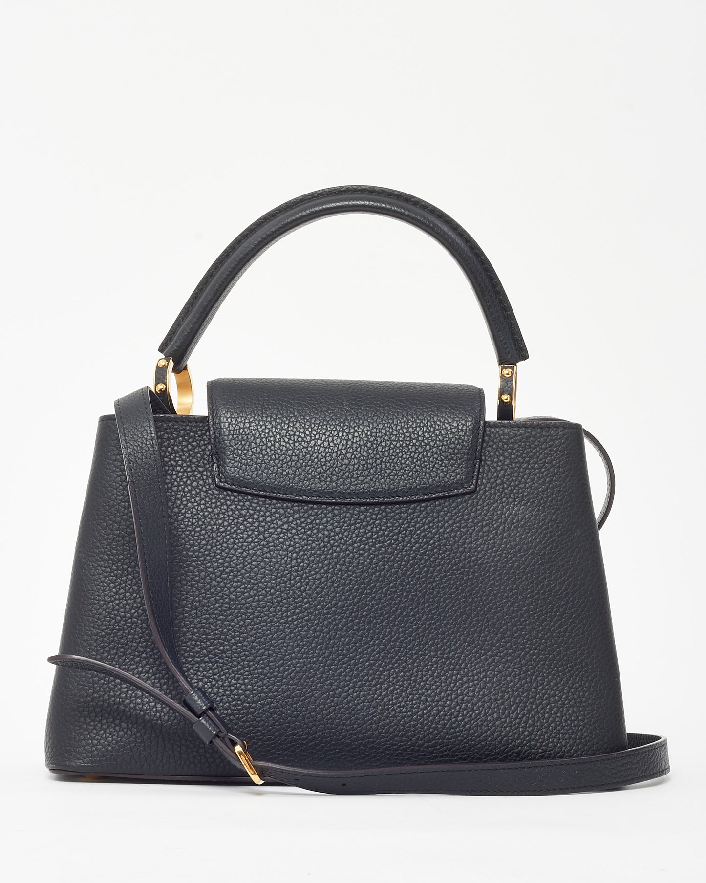 Louis Vuitton Black Taurillon Leather Capucines MM Bag