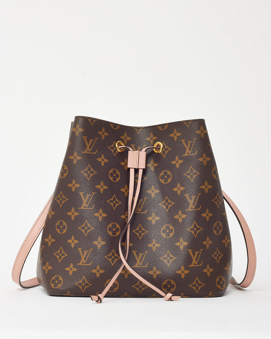 Louis Vuitton Pink and Monogram Canvas NéoNoé MM Bucket Bag