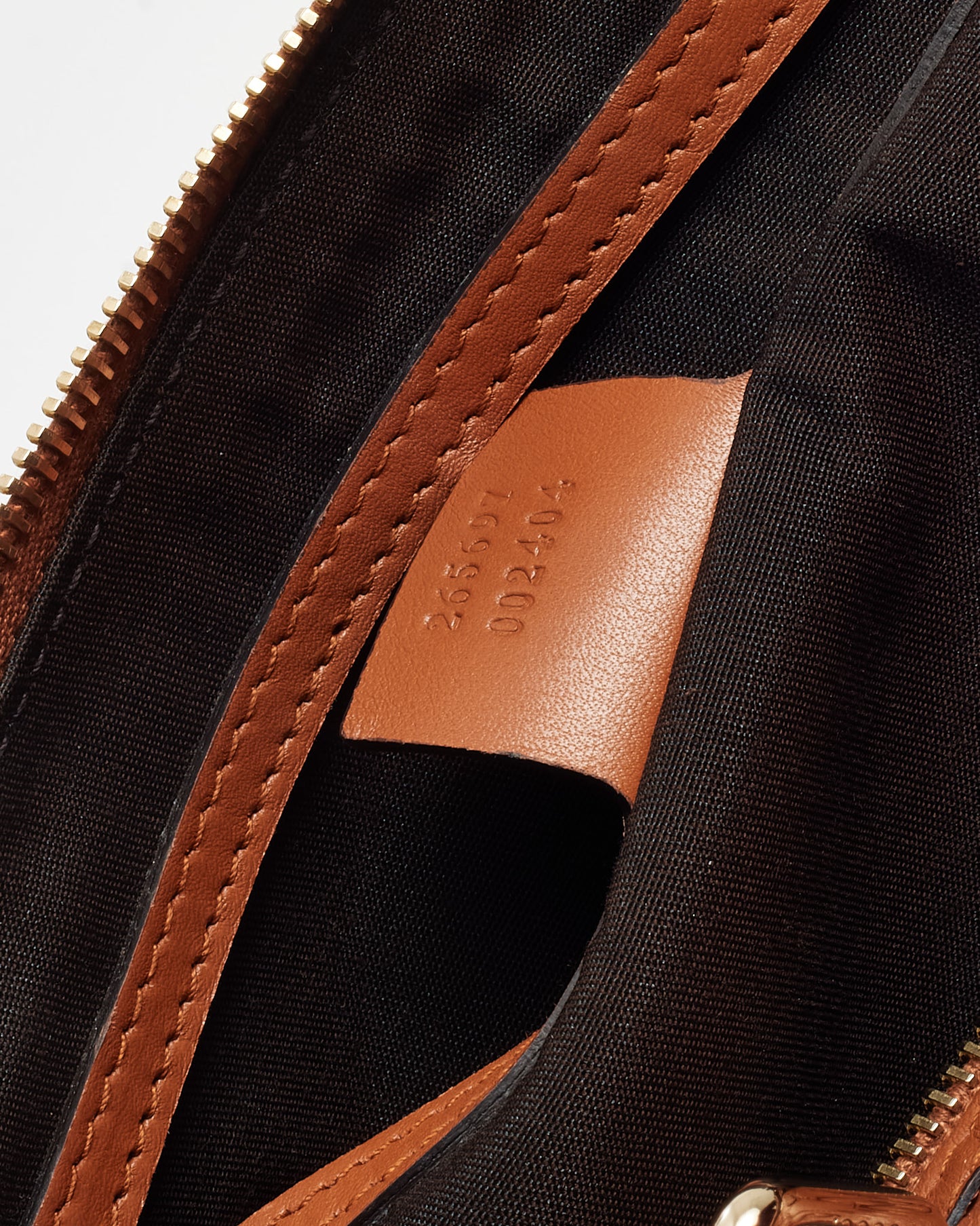 Gucci Orange Tan Signature GG Monogram Leather Medium Joy Boston Bag