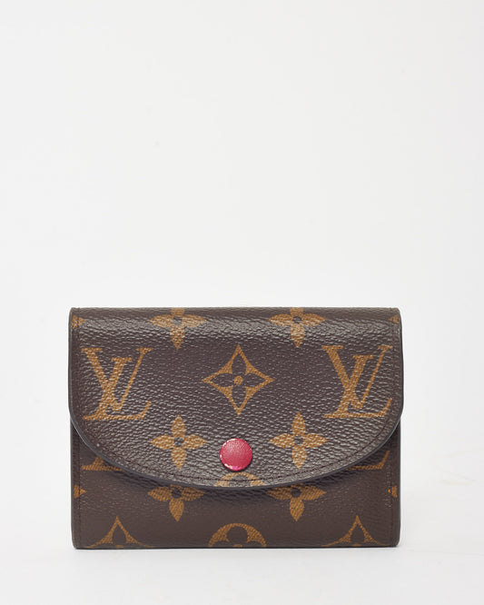 Louis Vuitton Fuchsia and Monogram Canvas Rosalie Coin Purse Wallet