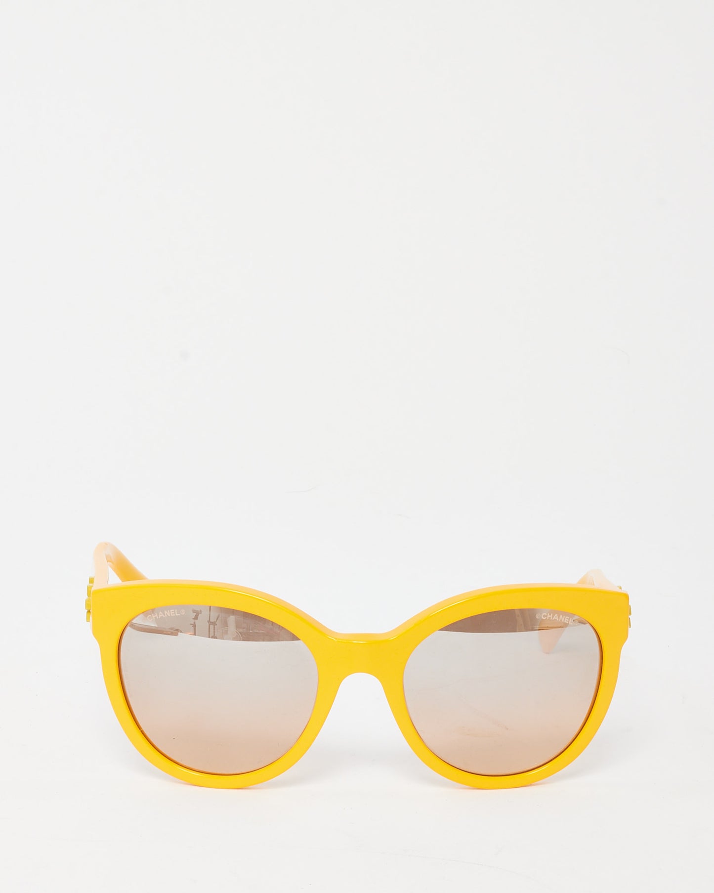 Chanel Yellow Acetate Boy Brick Cat-Eye 5315 1508/S6 Sunglasses
