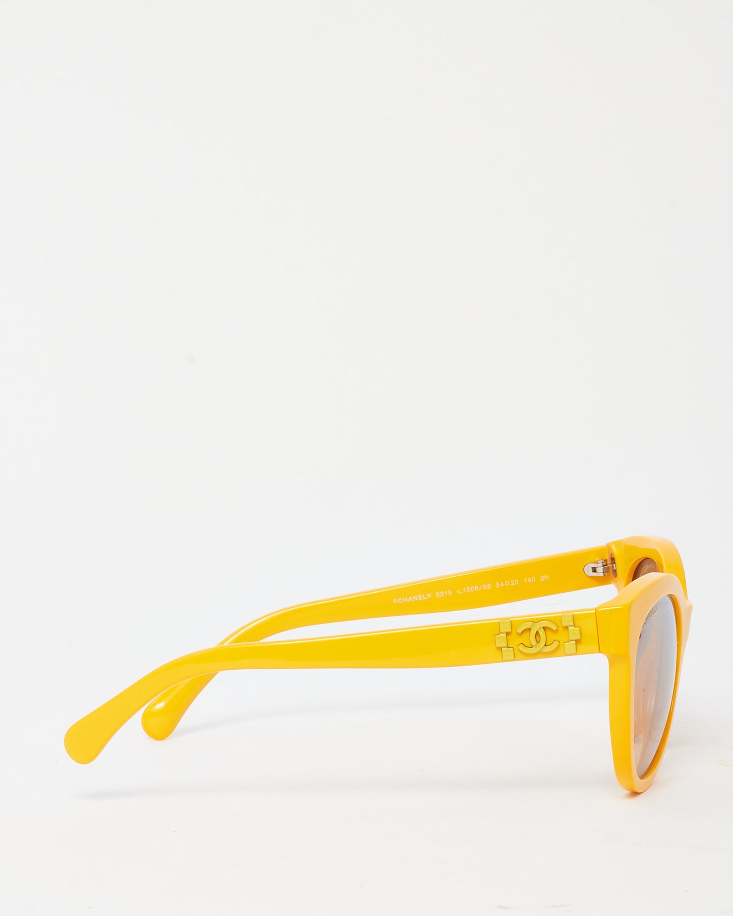 Chanel Yellow Acetate Boy Brick Cat-Eye 5315 1508/S6 Sunglasses