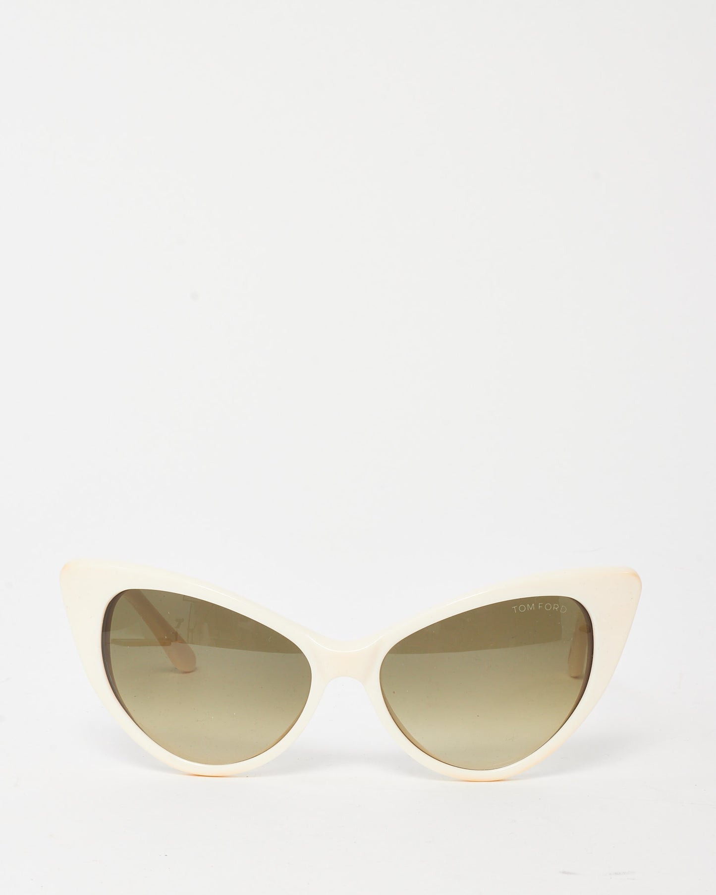 Tom Ford White Acetate TF1732 Nikita Cat Eye Sunglasses