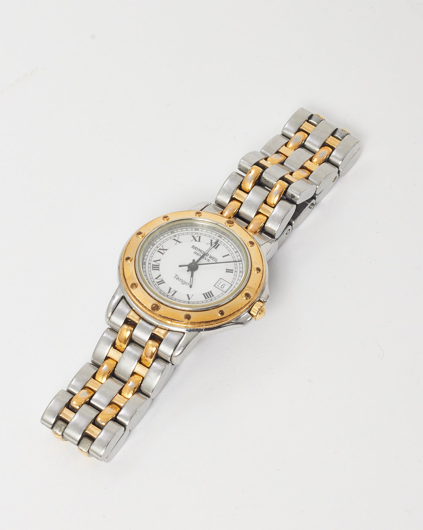 Raymond Weil Silver and Gold Stainless Steel Tango Watch 29mm