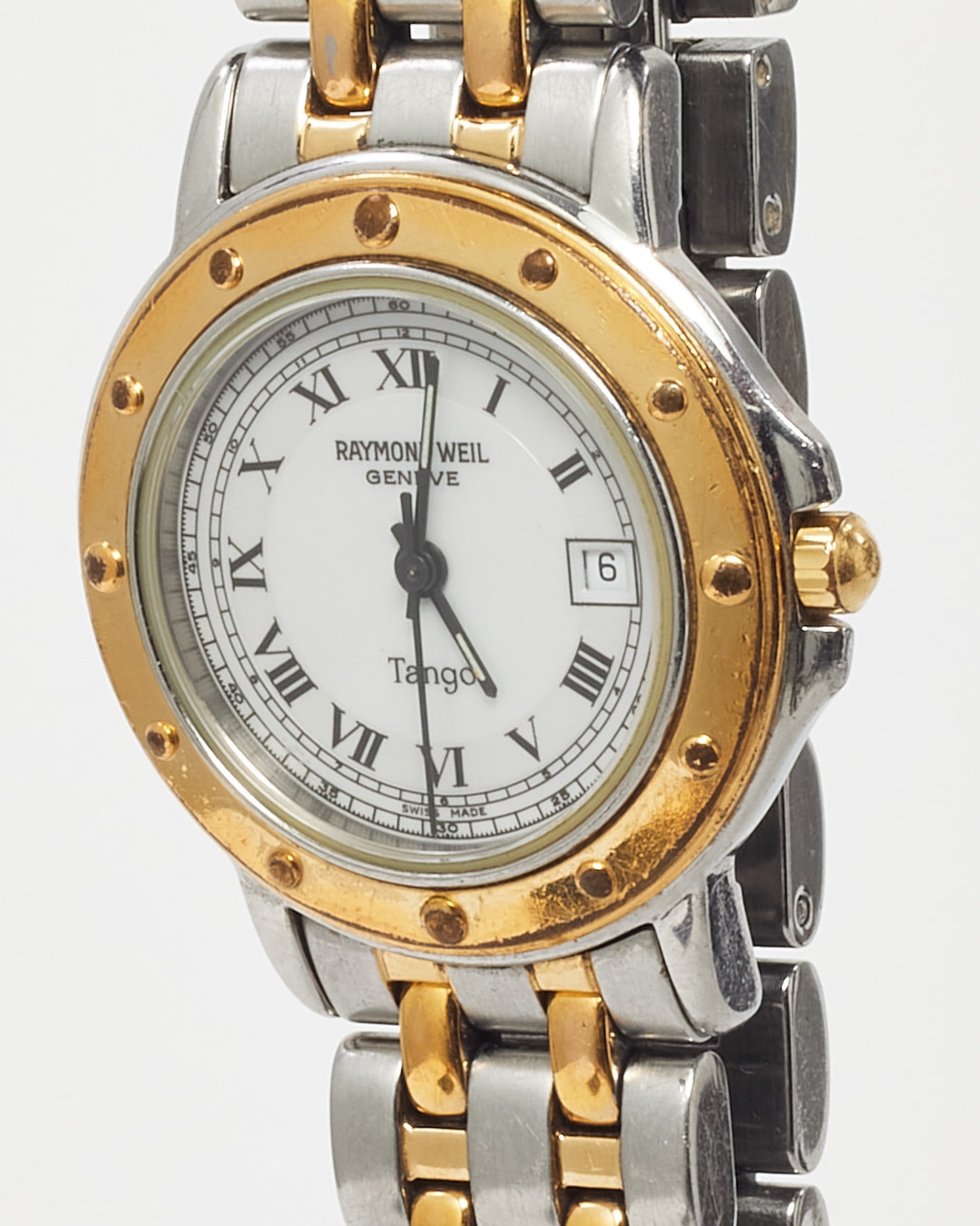 Raymond Weil Silver and Gold Stainless Steel Tango Watch 29mm