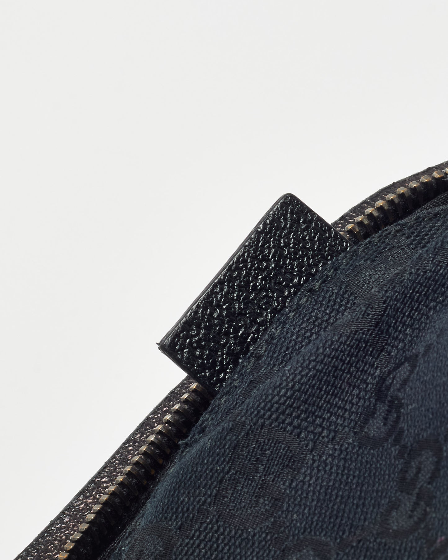 Gucci Black Monogram GG Canvas Double Pocket Belt Bag