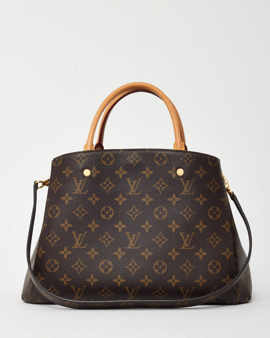 Louis Vuitton Monogram Coated Canvas Montaigne MM Tote with Strap