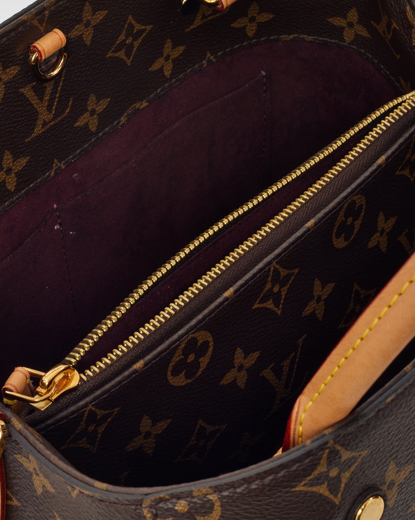 Louis Vuitton Monogram Coated Canvas Montaigne MM Tote with Strap