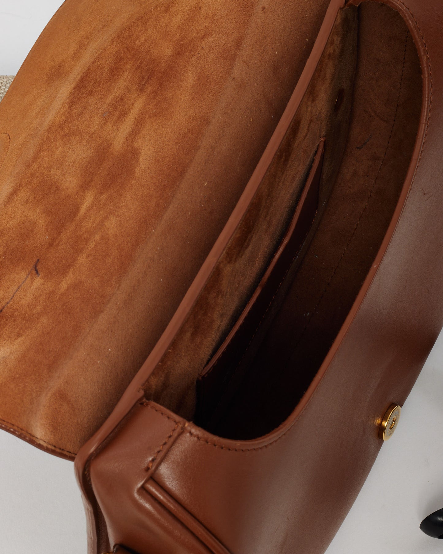 Dior Tan Smooth Leather Medium Bobby Bag with Canvas Embroidery Logo Strap