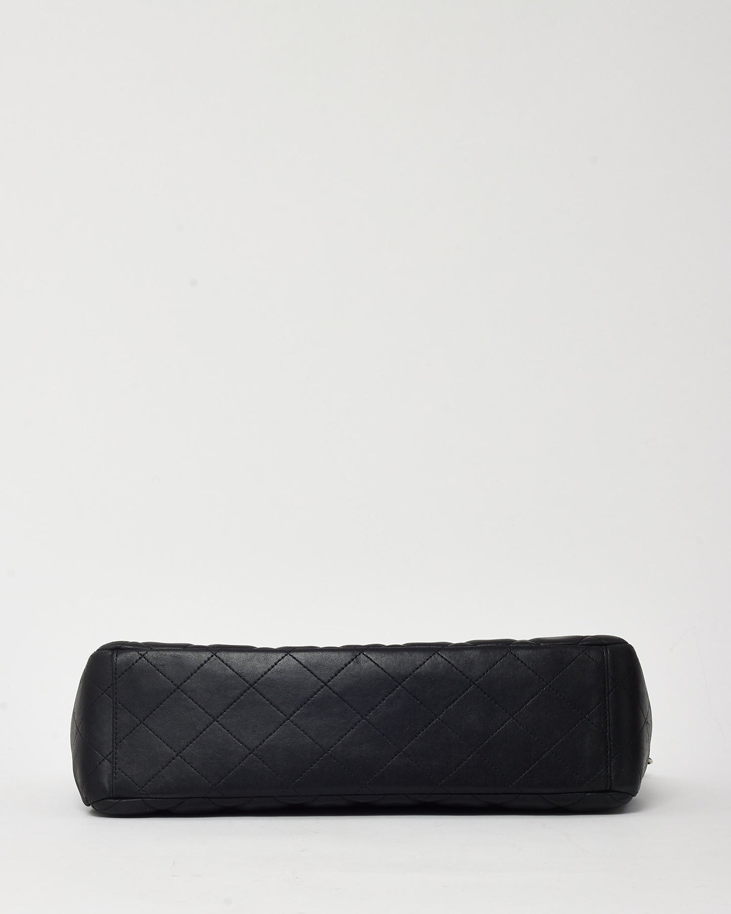 Chanel Black Quilted Lambskin Leather Maxi Single Flap Bag SHW