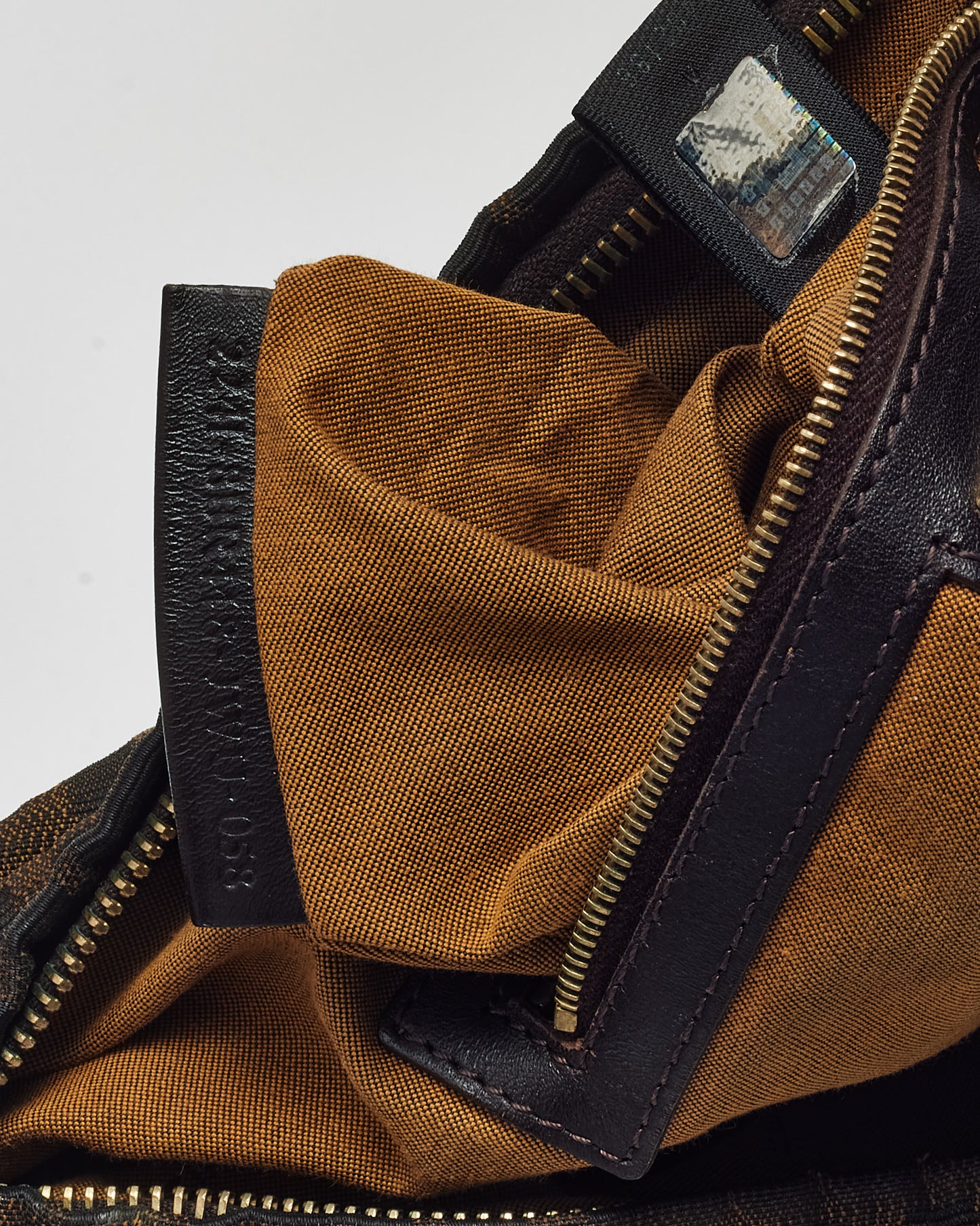 Fendi Brown Tobacco FF Zucca Print Canvas Chef Shoulder Bag