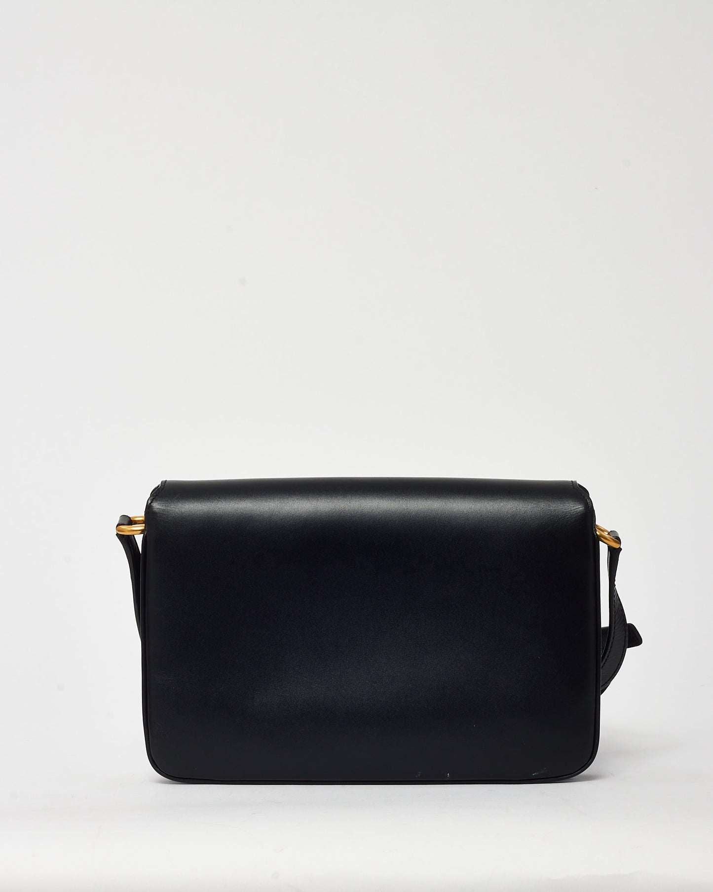 Saint Laurent Black Smooth Leather Le Maillon Satchel Crossbody Bag