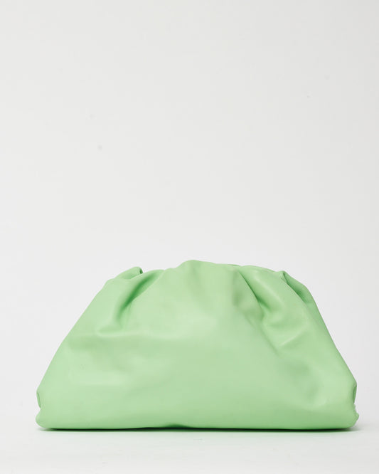 Bottega Veneta Mint Green Leather The Pouch Clutch Bag