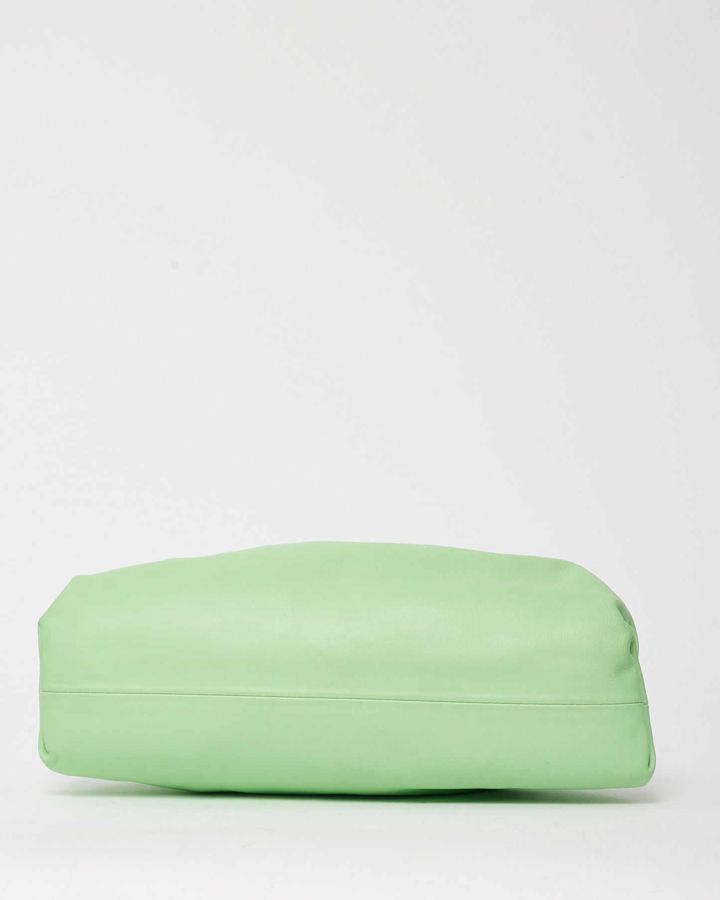 Bottega Veneta Mint Green Leather The Pouch Clutch Bag