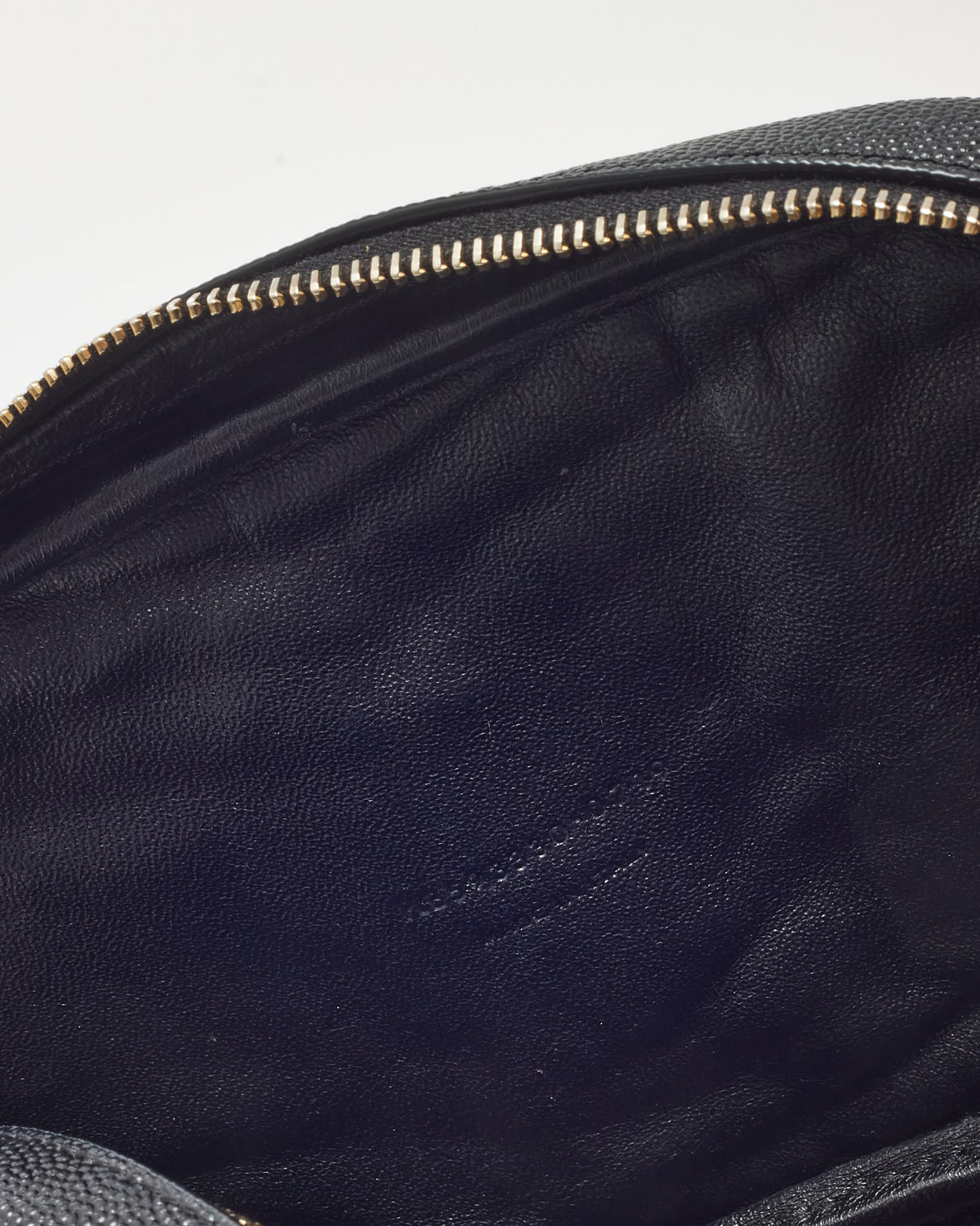 Saint Laurent Black Chevron Grain De Poudre YSL Mini Lou Chain Crossbody Bag GHW