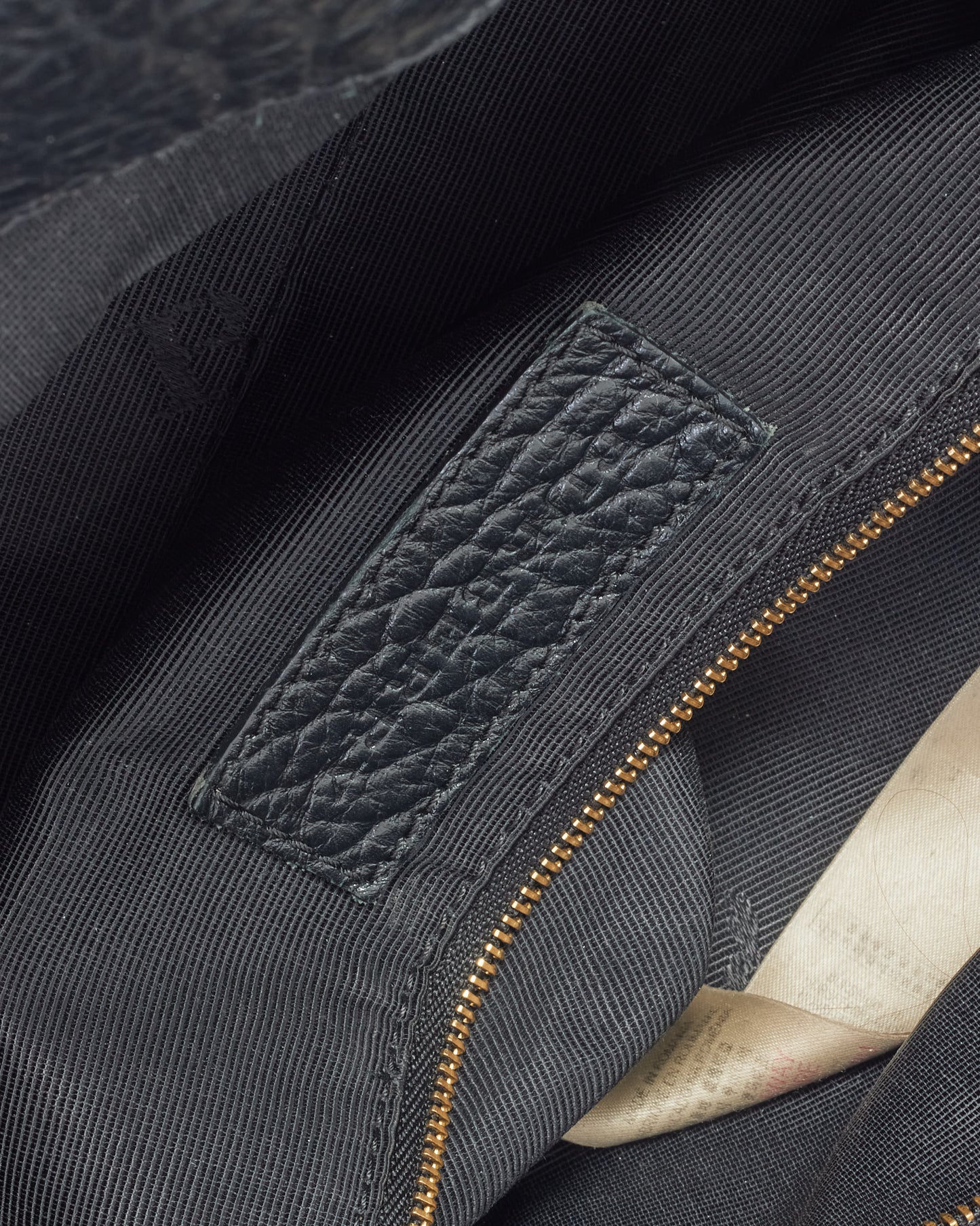 Burberry Black Textured Leather 2Way Top Handle Tote Bag with Strap