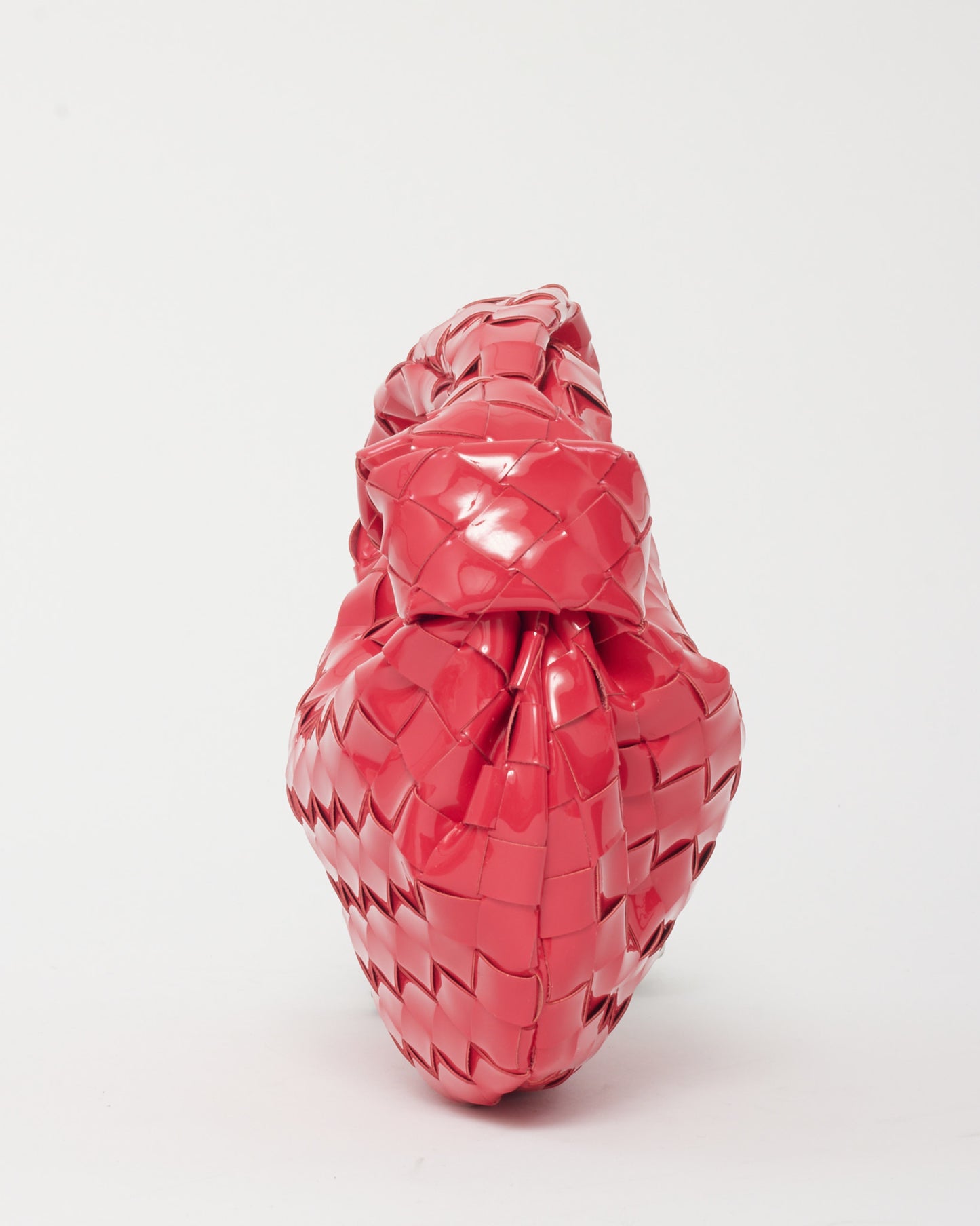 Bottega Veneta Hot Pink Intrecciato Patent Leather Mini Jodie Bag