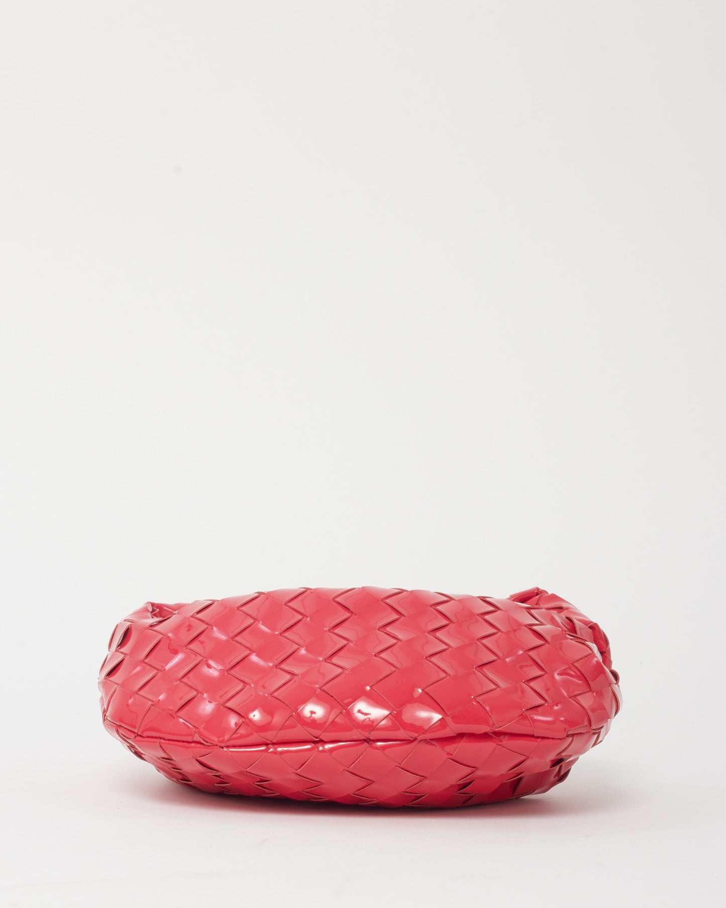 Bottega Veneta Hot Pink Intrecciato Patent Leather Mini Jodie Bag