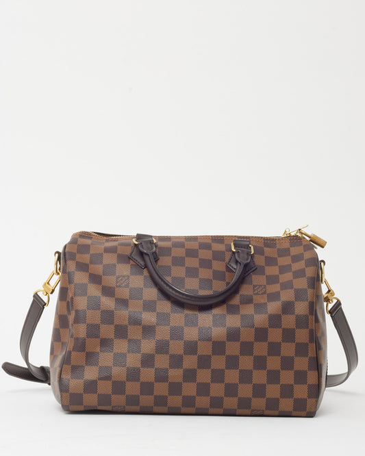 Louis Vuitton Damier Ebene Coated Canvas Speedy 30 Bandoulière Bag
