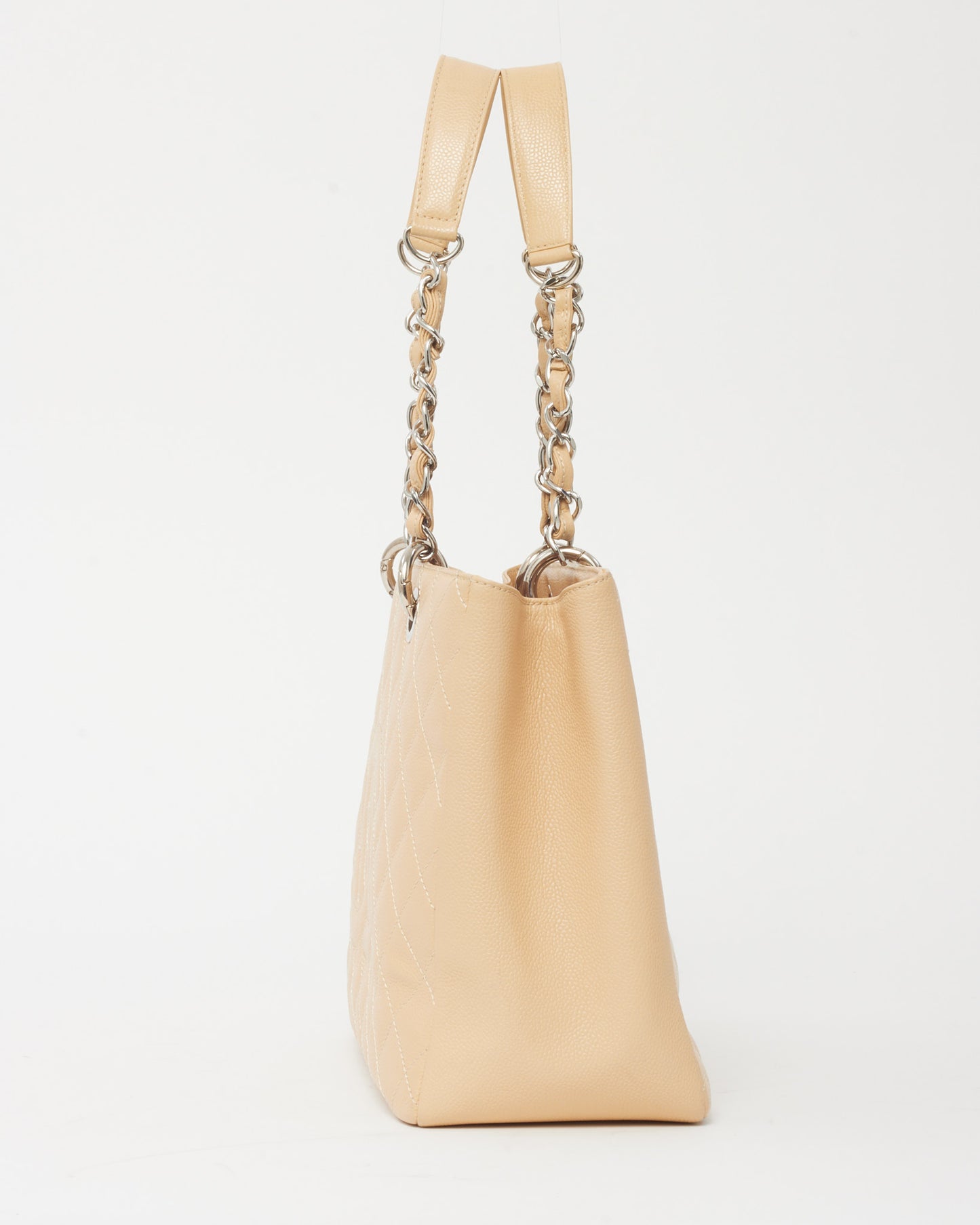 Chanel Beige Caviar Leather GST Shopper Tote Bag