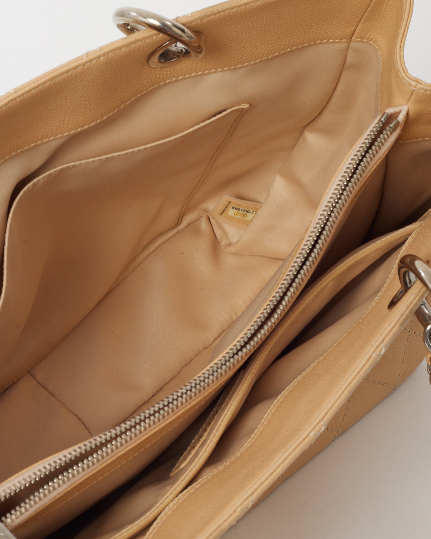 Chanel Beige Caviar Leather GST Shopper Tote Bag