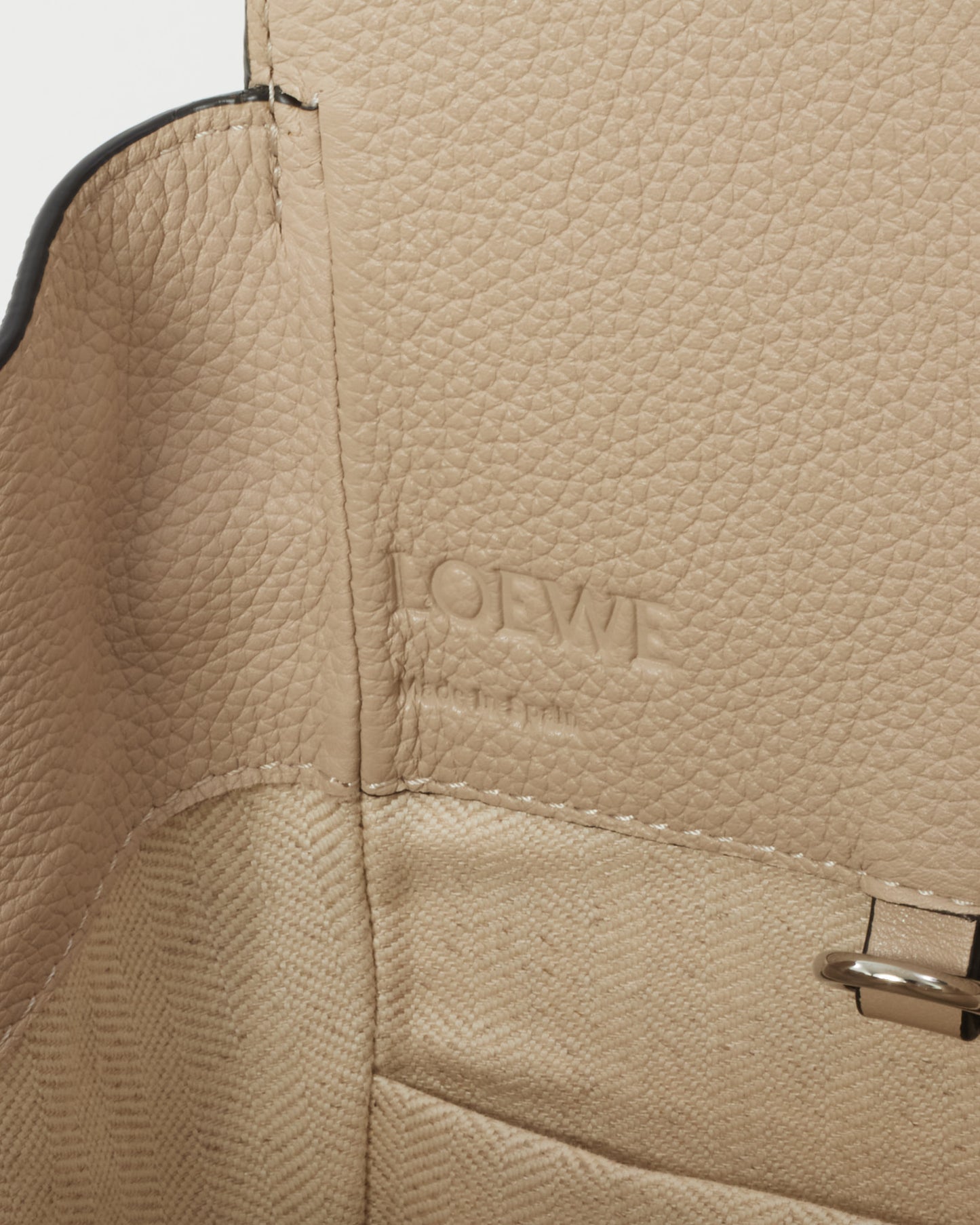 Loewe Cream Calfskin Leather Small Hammock Bag