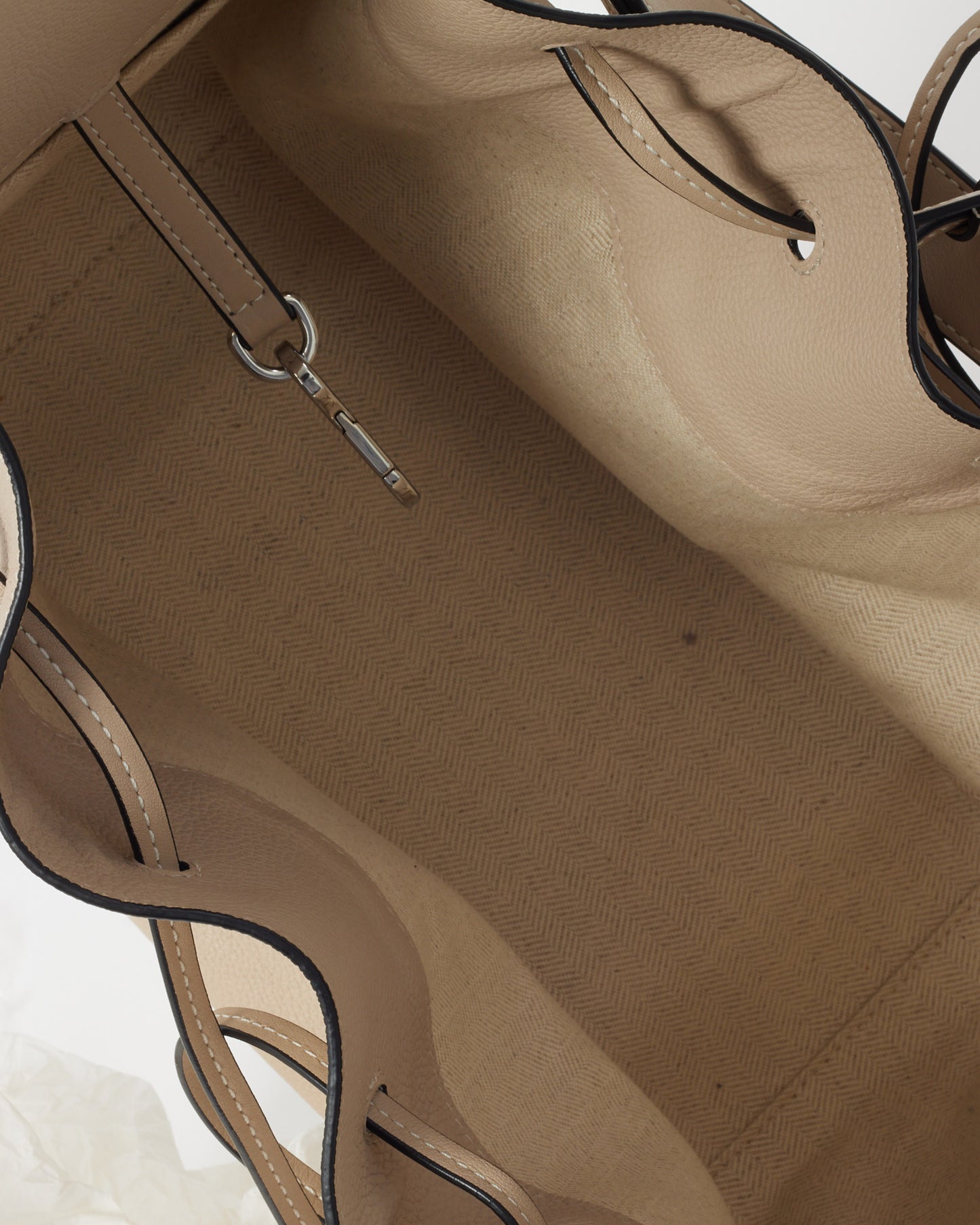 Loewe Cream Calfskin Leather Small Hammock Bag