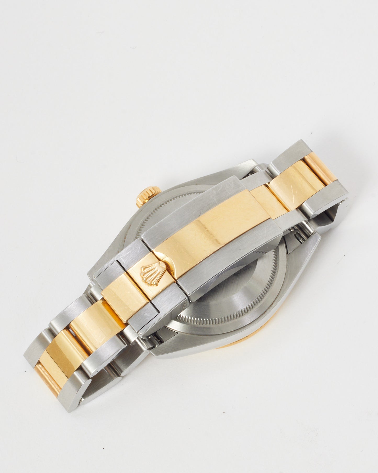 Rolex Silver Oyster and Yellow Gold Black Dial Explorer 36mm Watch