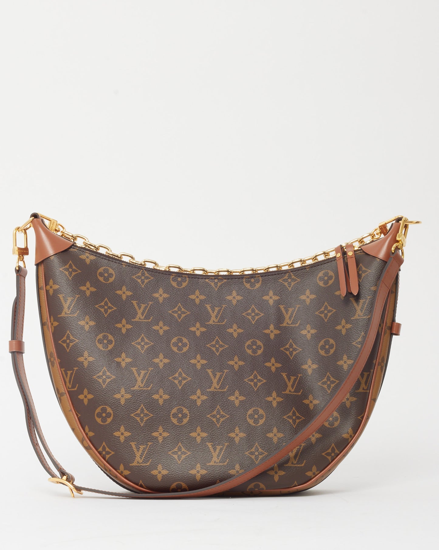 Louis Vuitton Monogram and Monogram Reverse Coated Canvas Loop Hobo Bag
