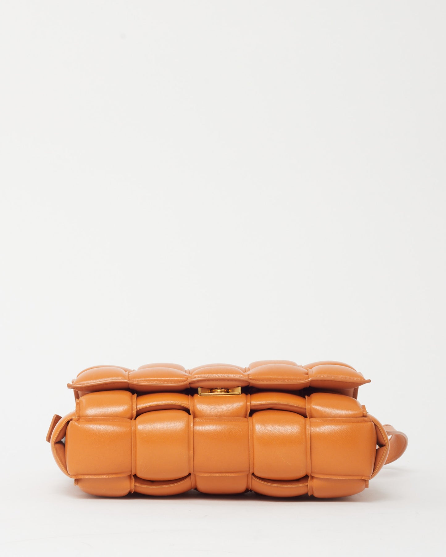 Bottega Veneta Tan Leather Padded Casette Crossbody Bag GHW