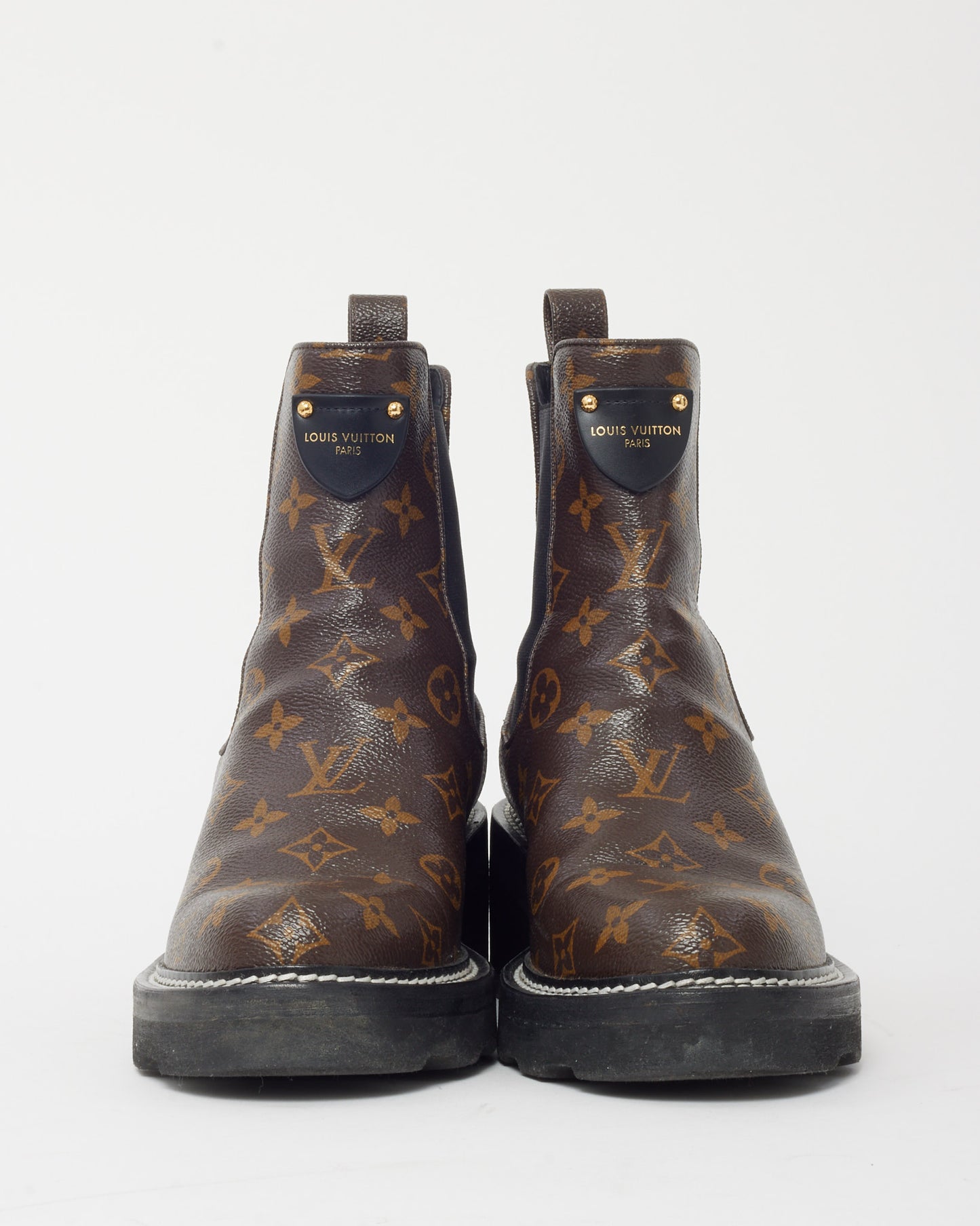 Louis Vuitton Monogram Coated Canvas LV Beaubourg Chelsea Ankle Boot - 41