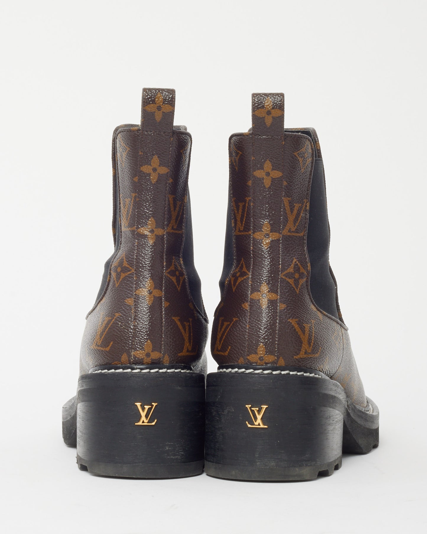 Louis Vuitton Monogram Coated Canvas LV Beaubourg Chelsea Ankle Boot - 41