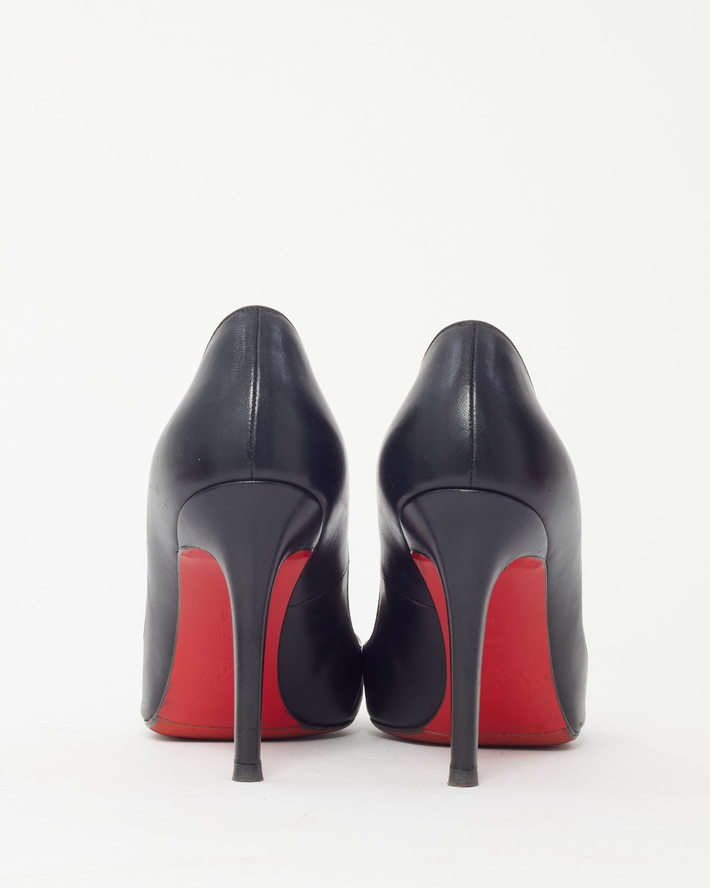 Christian Louboutin Black Leather Pigalle Follies 100mm Pumps - 38