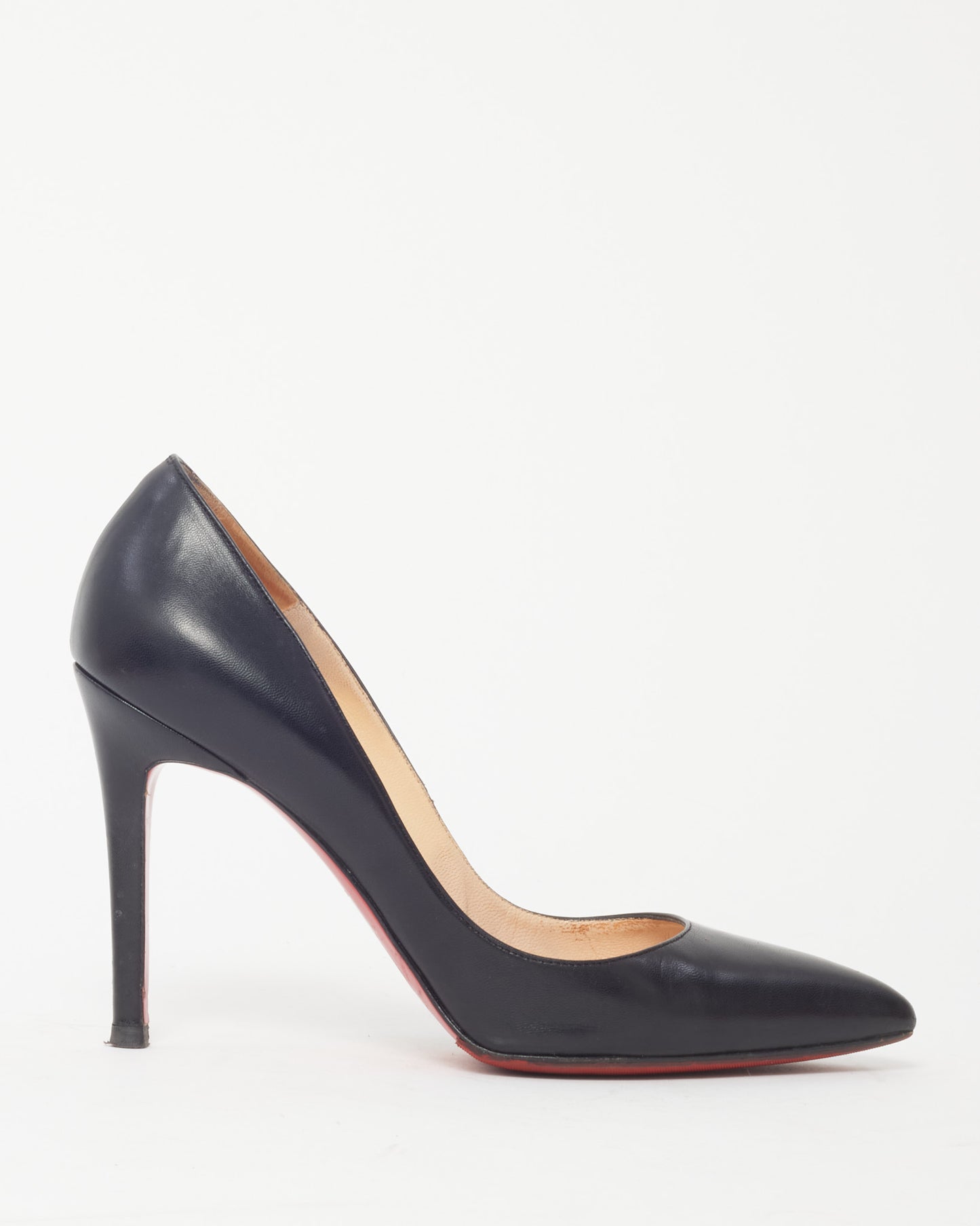 Christian Louboutin Black Leather Pigalle Follies 100mm Pumps - 38