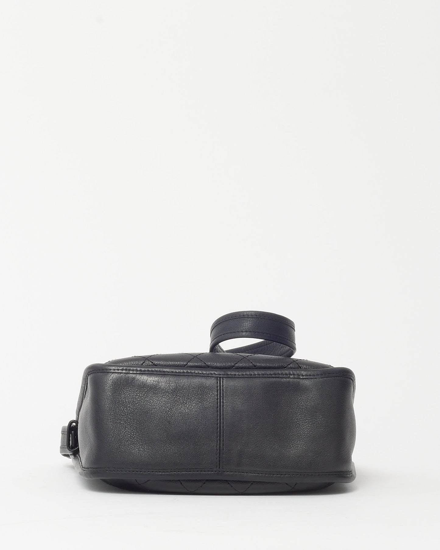 Chanel Black Calfskin Quilted Leather Small Jungle Stroll Hobo Chain Shoulder Bag SHW