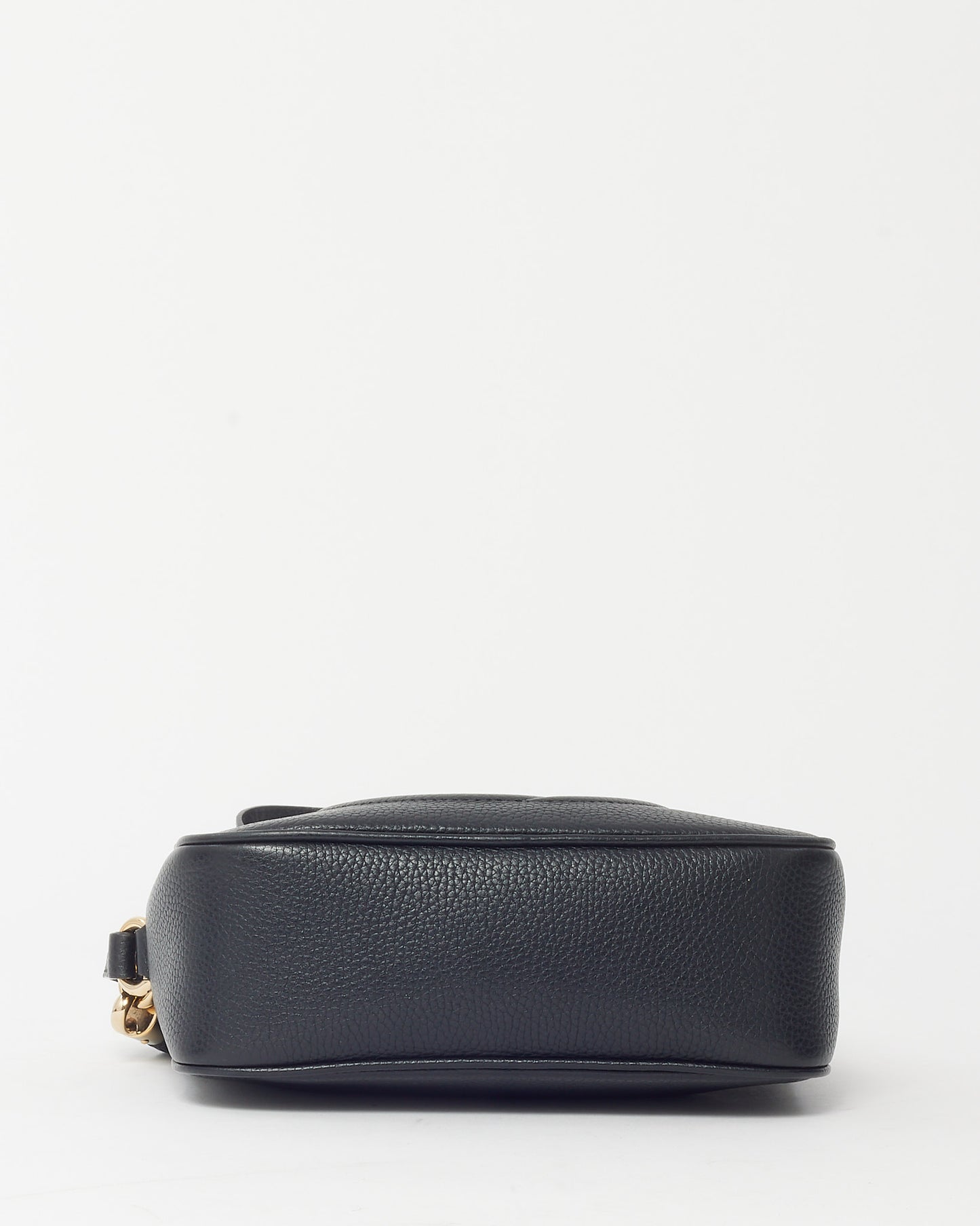 Gucci Black Pebbled Calfskin Leather GG Soho Disco Crossbody Bag