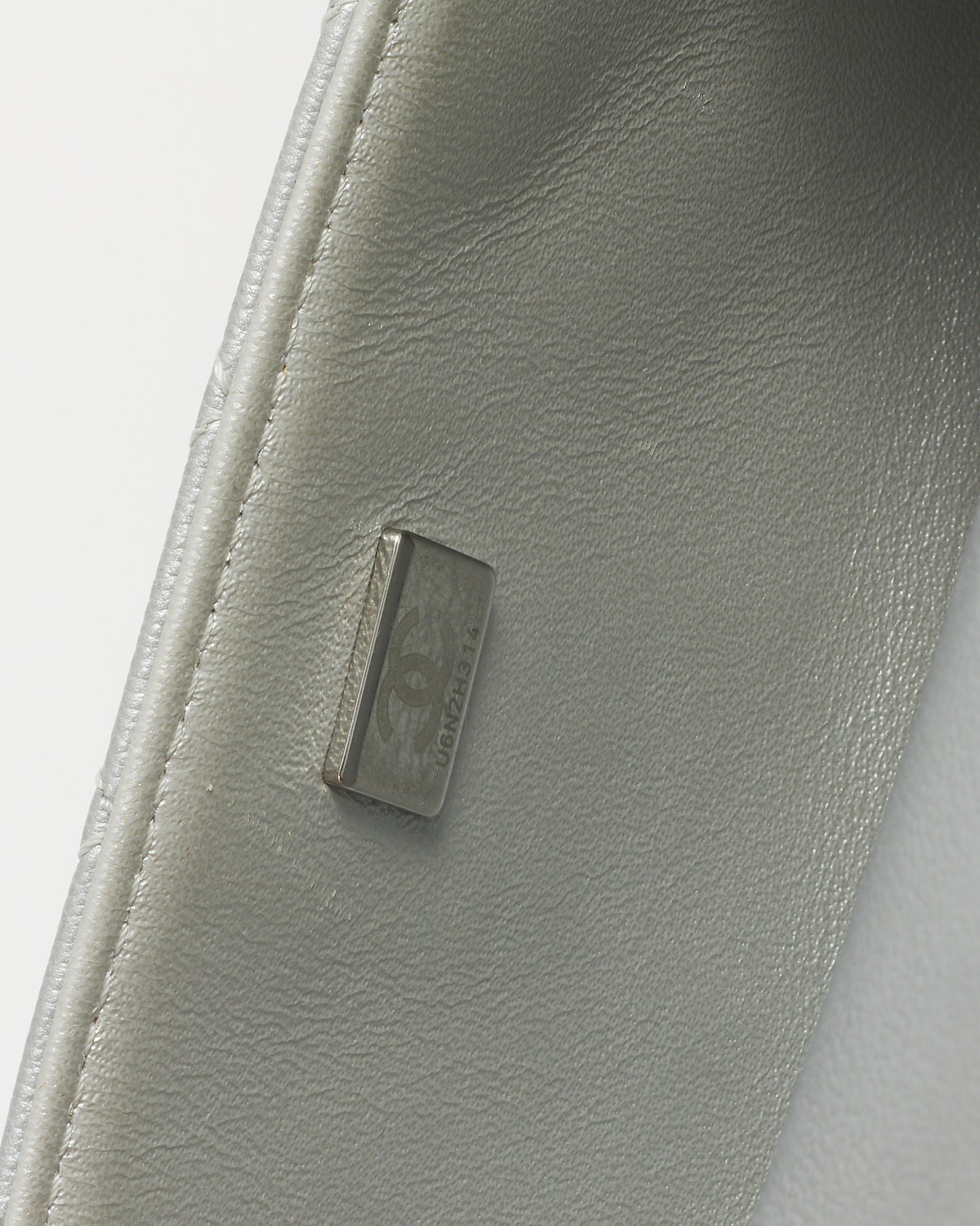 Chanel Silver Calfskin Leather Re-Issue Mini Flap Bag SHW