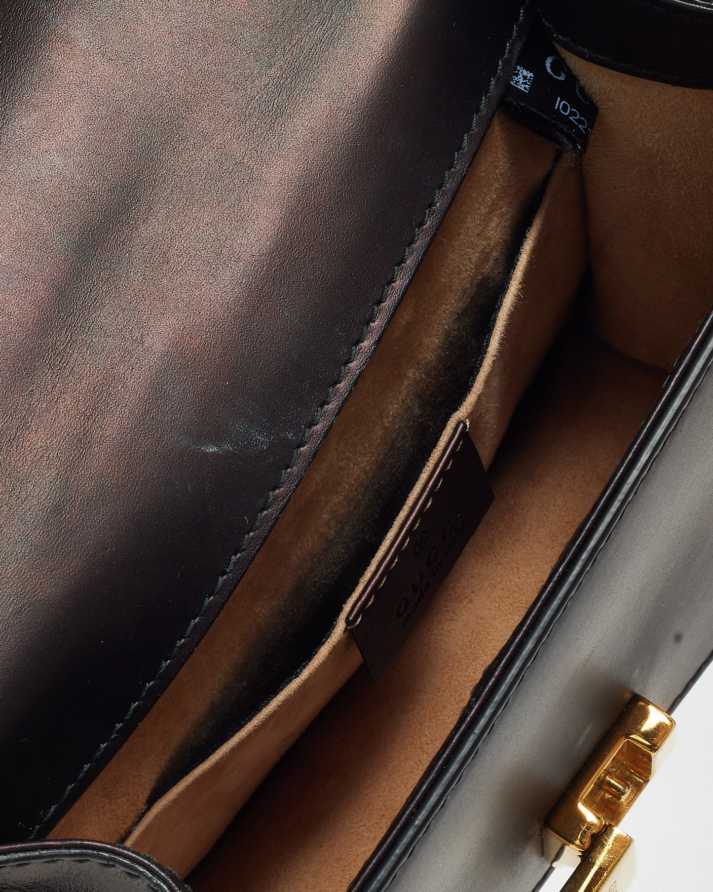 Gucci Black Calfskin Leather Mini Sylvie Chain Shoulder Bag