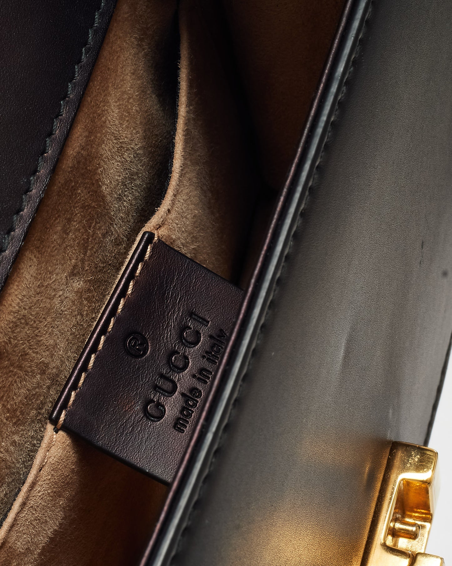 Gucci Black Calfskin Leather Mini Sylvie Chain Shoulder Bag