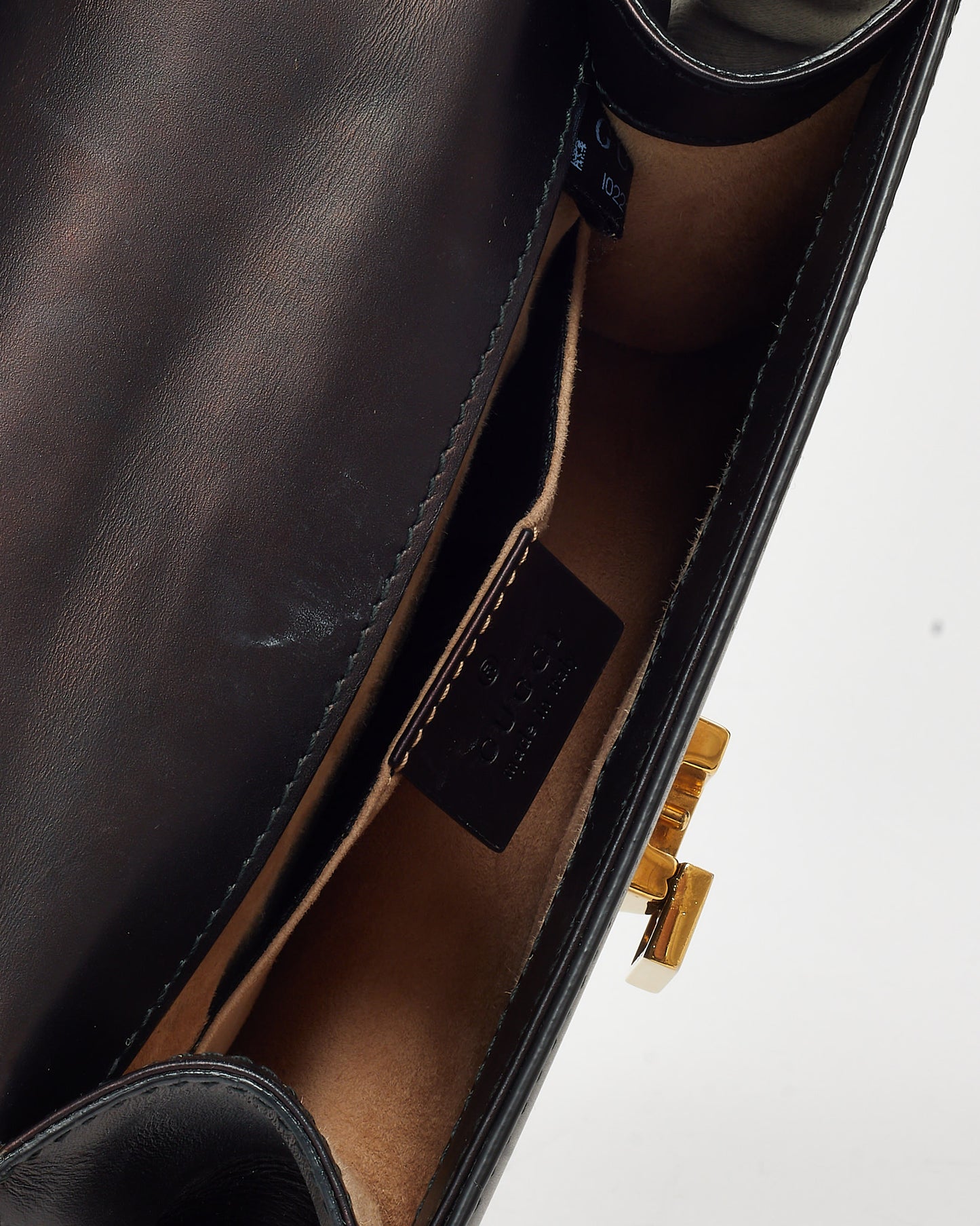 Gucci Black Calfskin Leather Mini Sylvie Chain Shoulder Bag