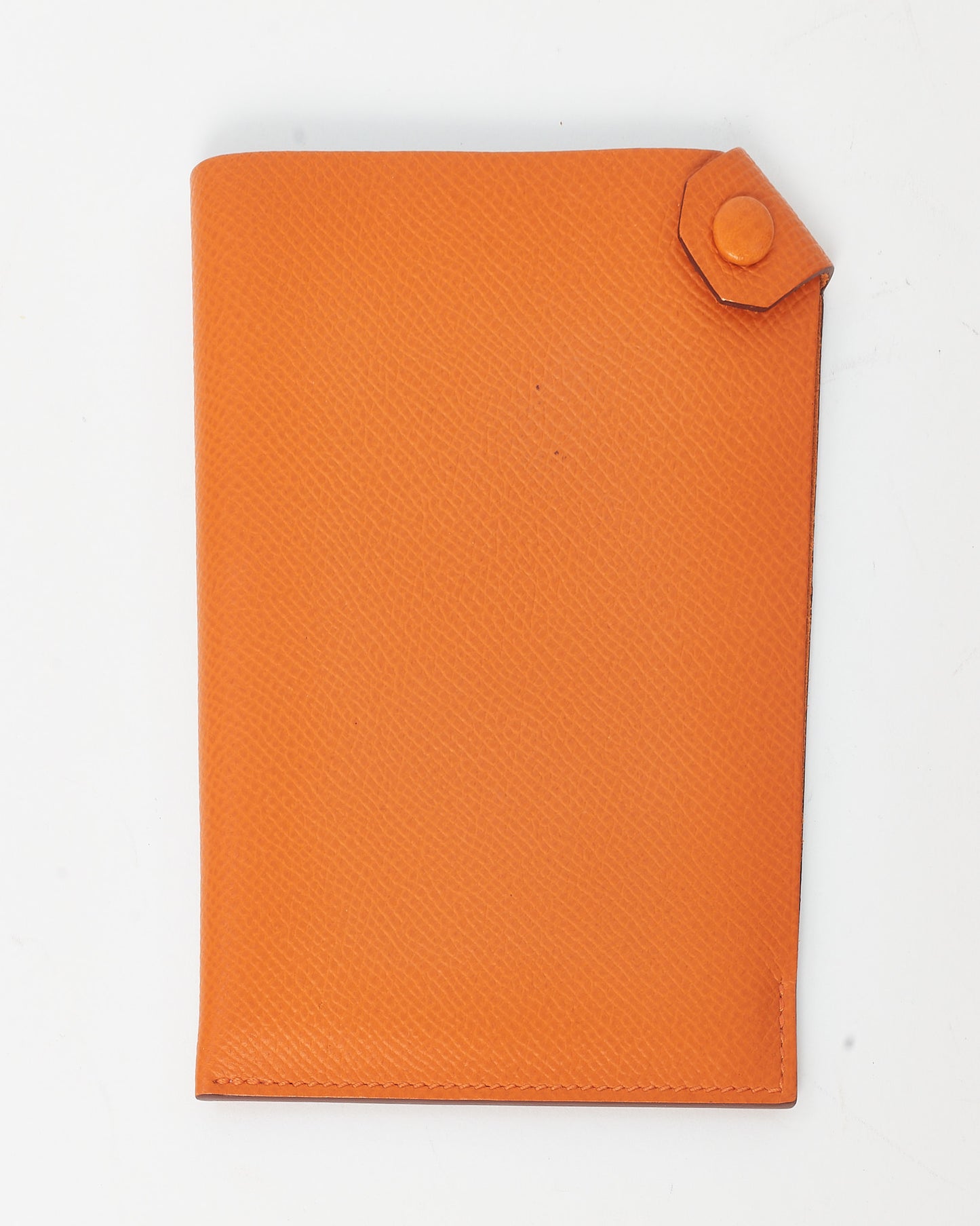 Hermès Orange Epsom Leather Tarmac Passport Holder