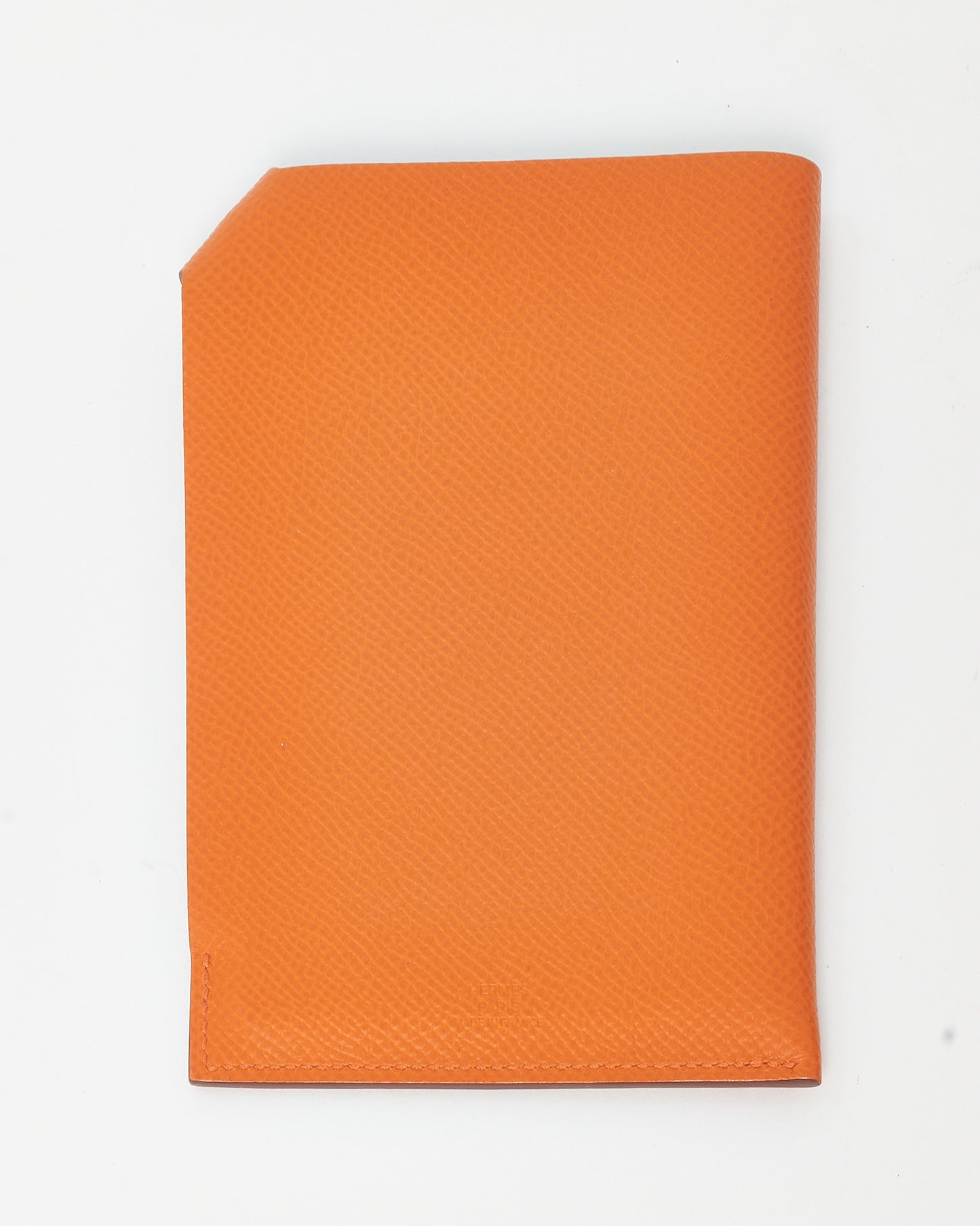 Hermès Orange Epsom Leather Tarmac Passport Holder