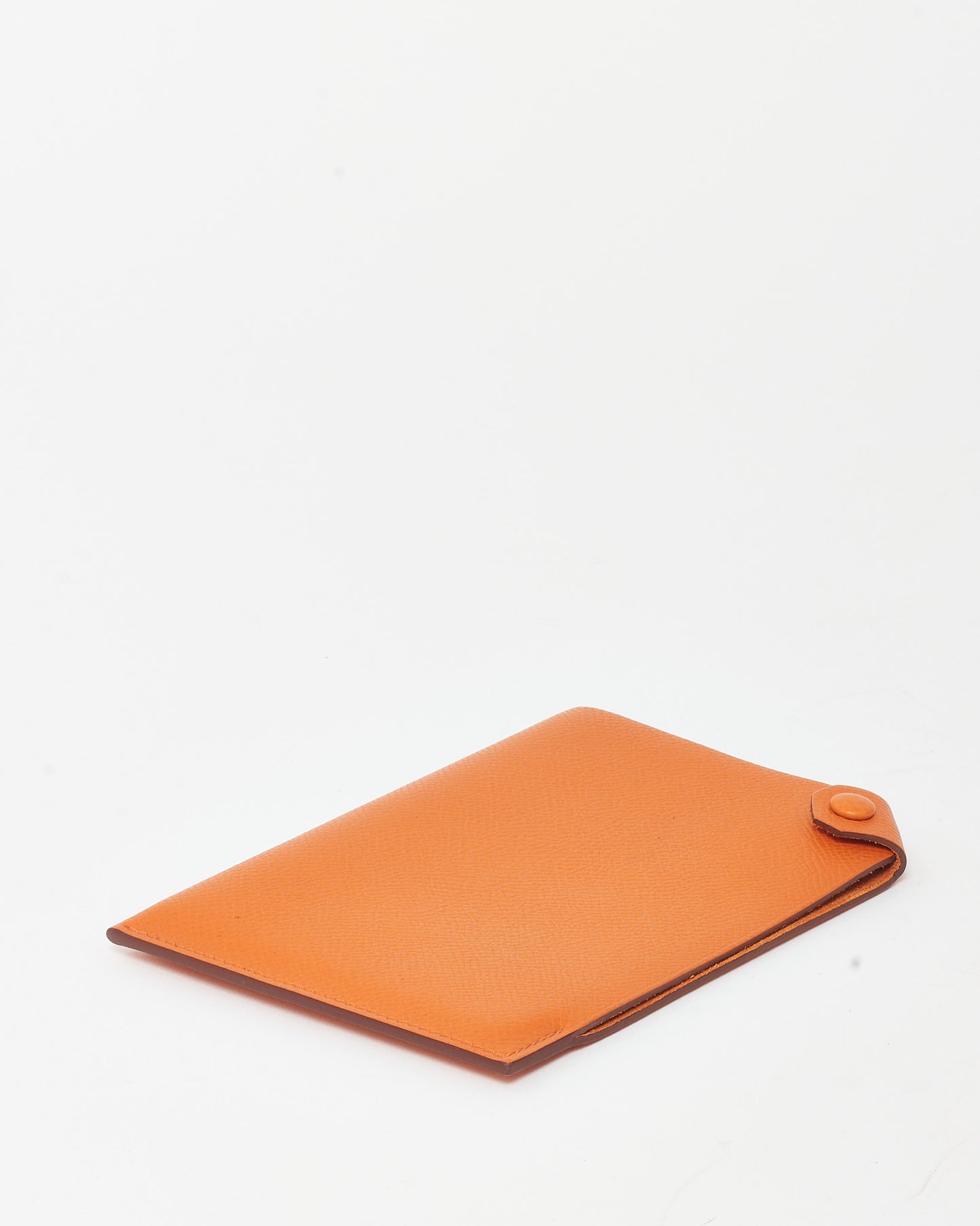 Hermès Orange Epsom Leather Tarmac Passport Holder
