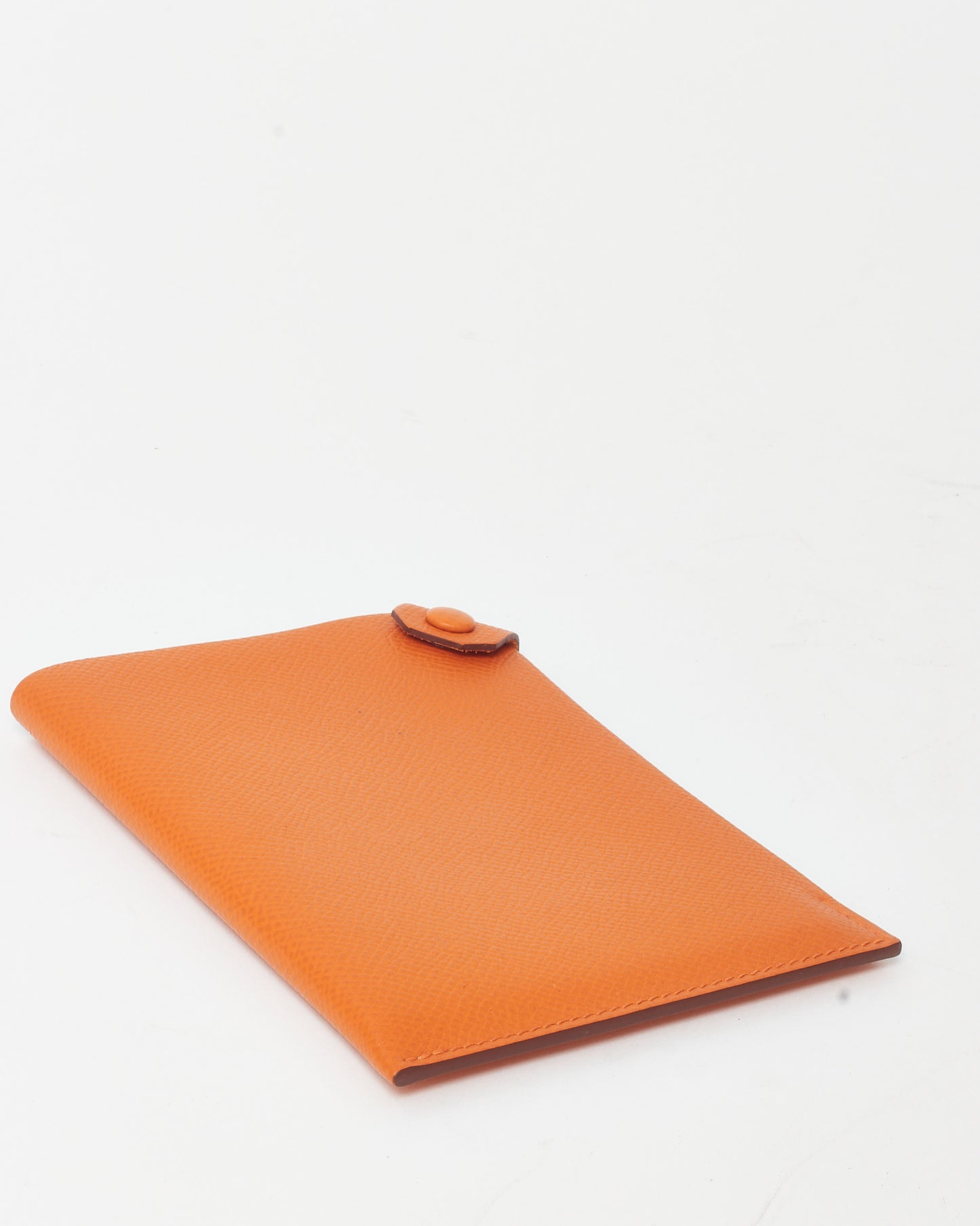 Hermès Orange Epsom Leather Tarmac Passport Holder