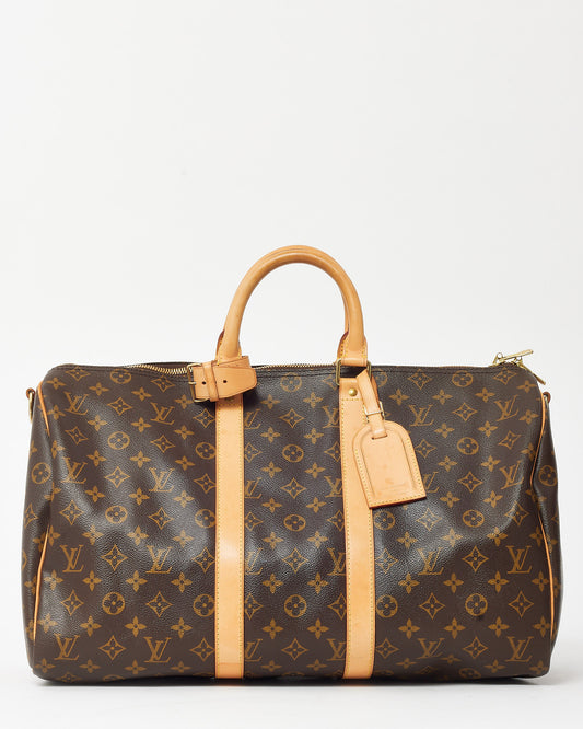 Louis Vuitton Monogram Coated Canvas Keepall Bandoulière 45 - NO STRAP
