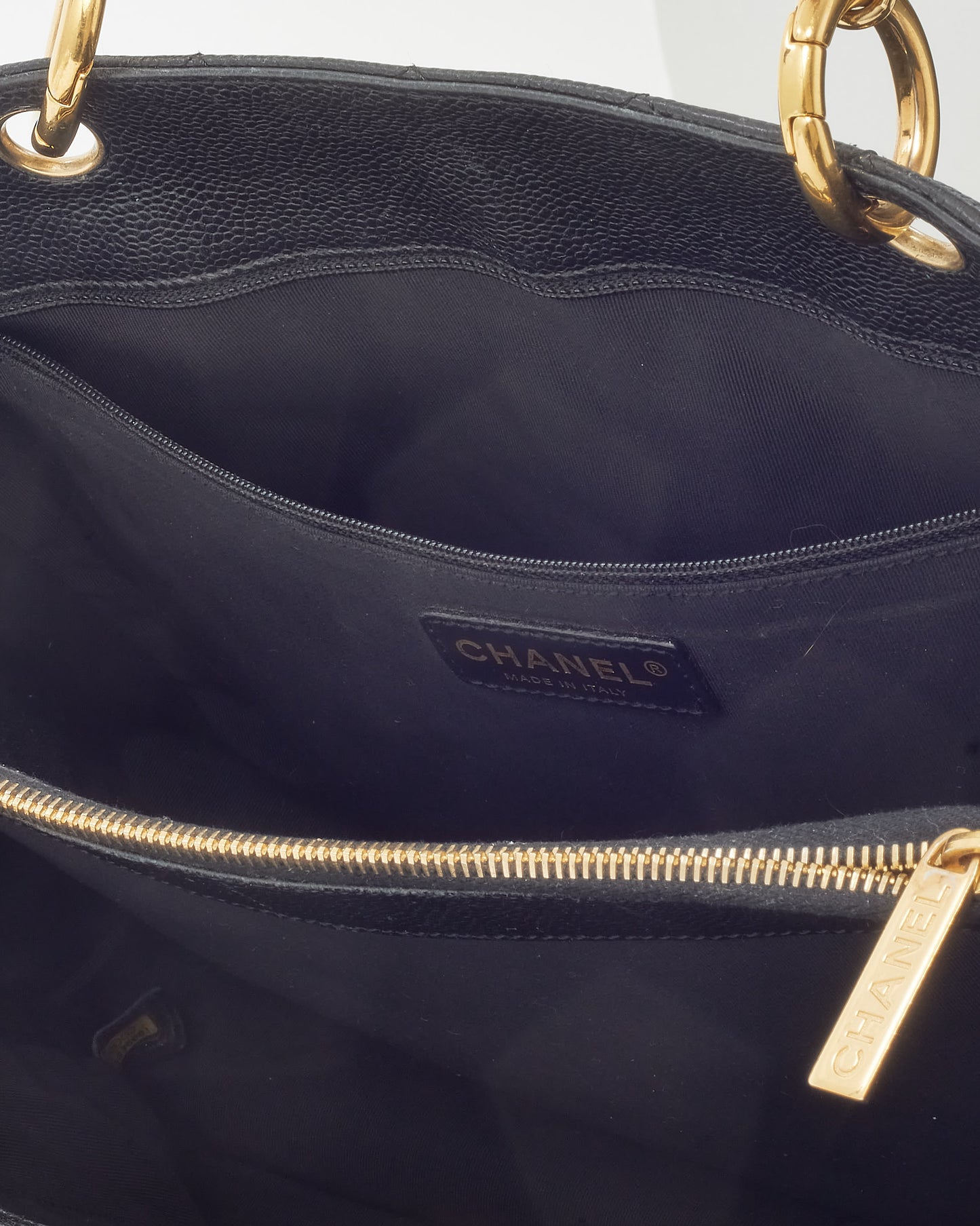 Chanel Black Caviar Leather GST Shoulder Bag GHW