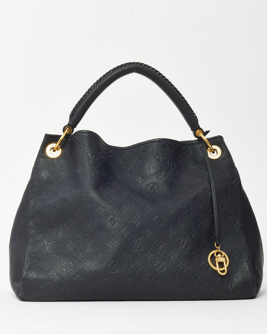 Louis Vuitton Black Monogram Empreinte Leather Artsy MM Shoulder Bag